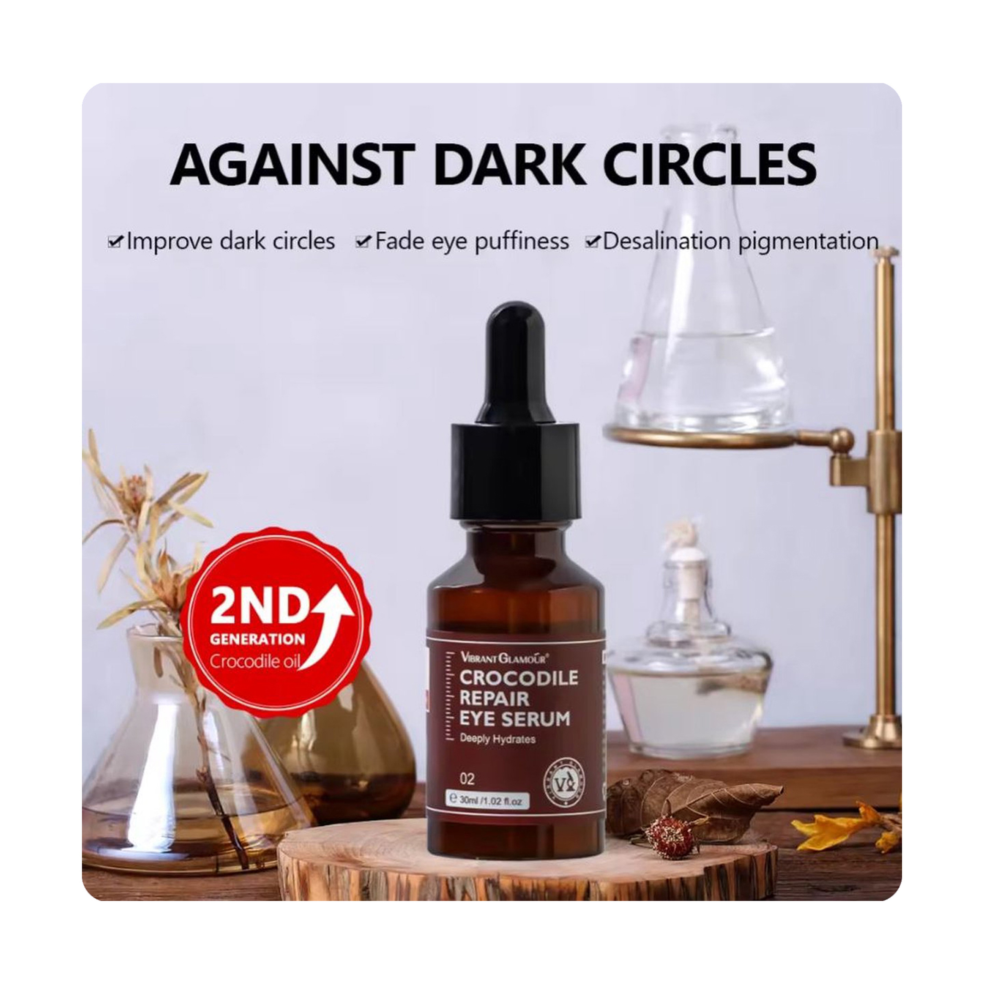 Vibrant Glamour Crocodile Eye Serum Anti-Wrinkle and Under-Eye Puffiness 30 ml