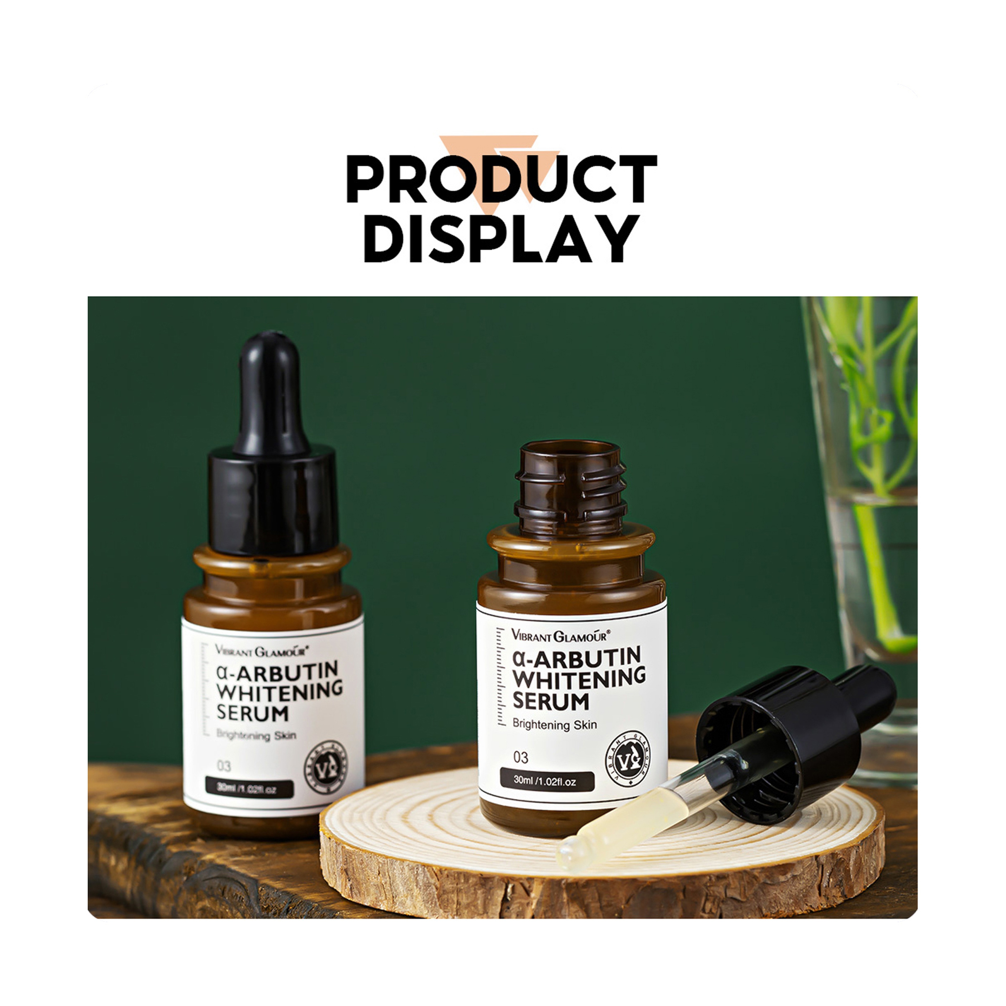 Vibrant Glamour Arbutin Serum with Niacinamide and Vitamin C for Skin Brightening and Dark Spot Reduction 30 ml