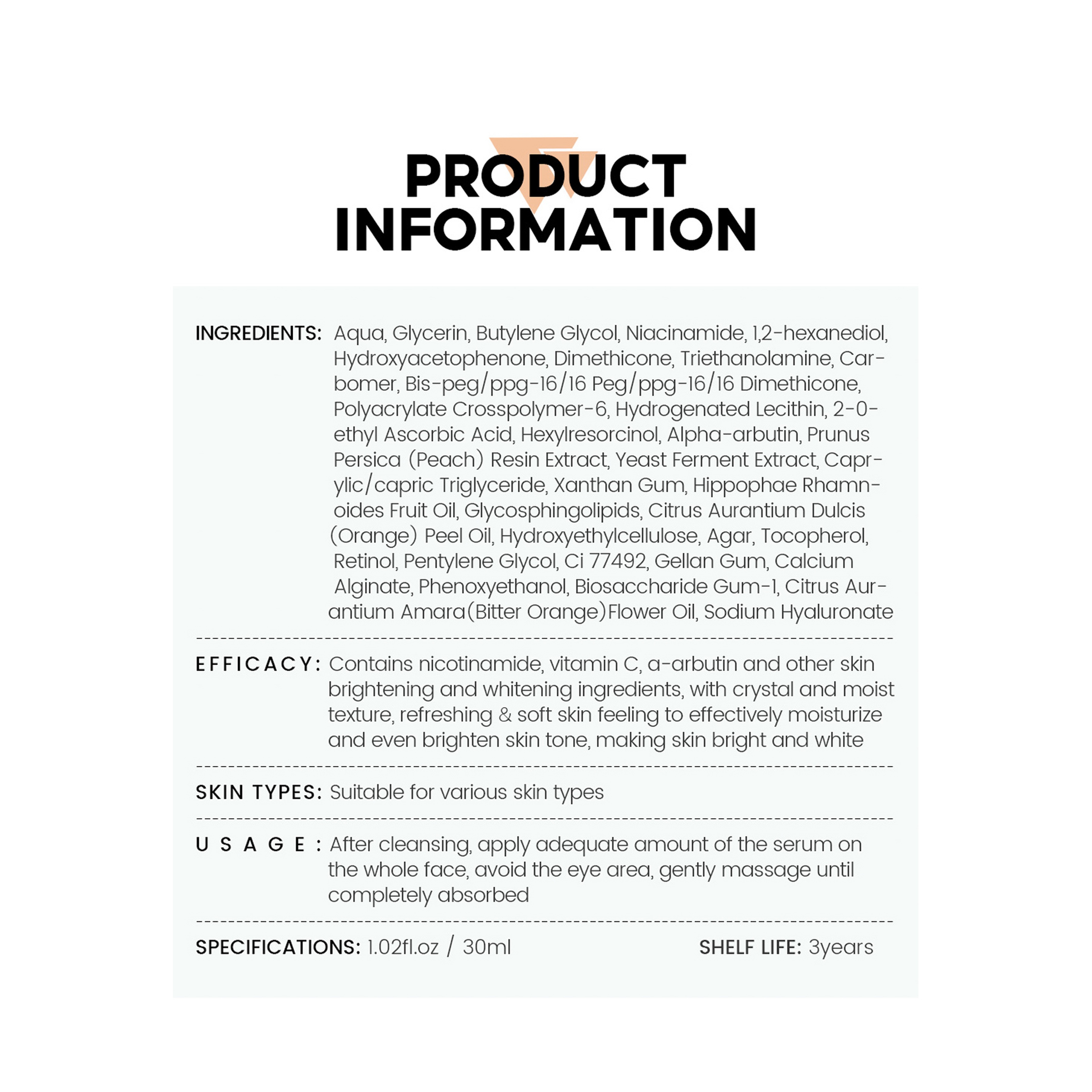 Vibrant Glamour Arbutin Serum with Niacinamide and Vitamin C for Skin Brightening and Dark Spot Reduction 30 ml