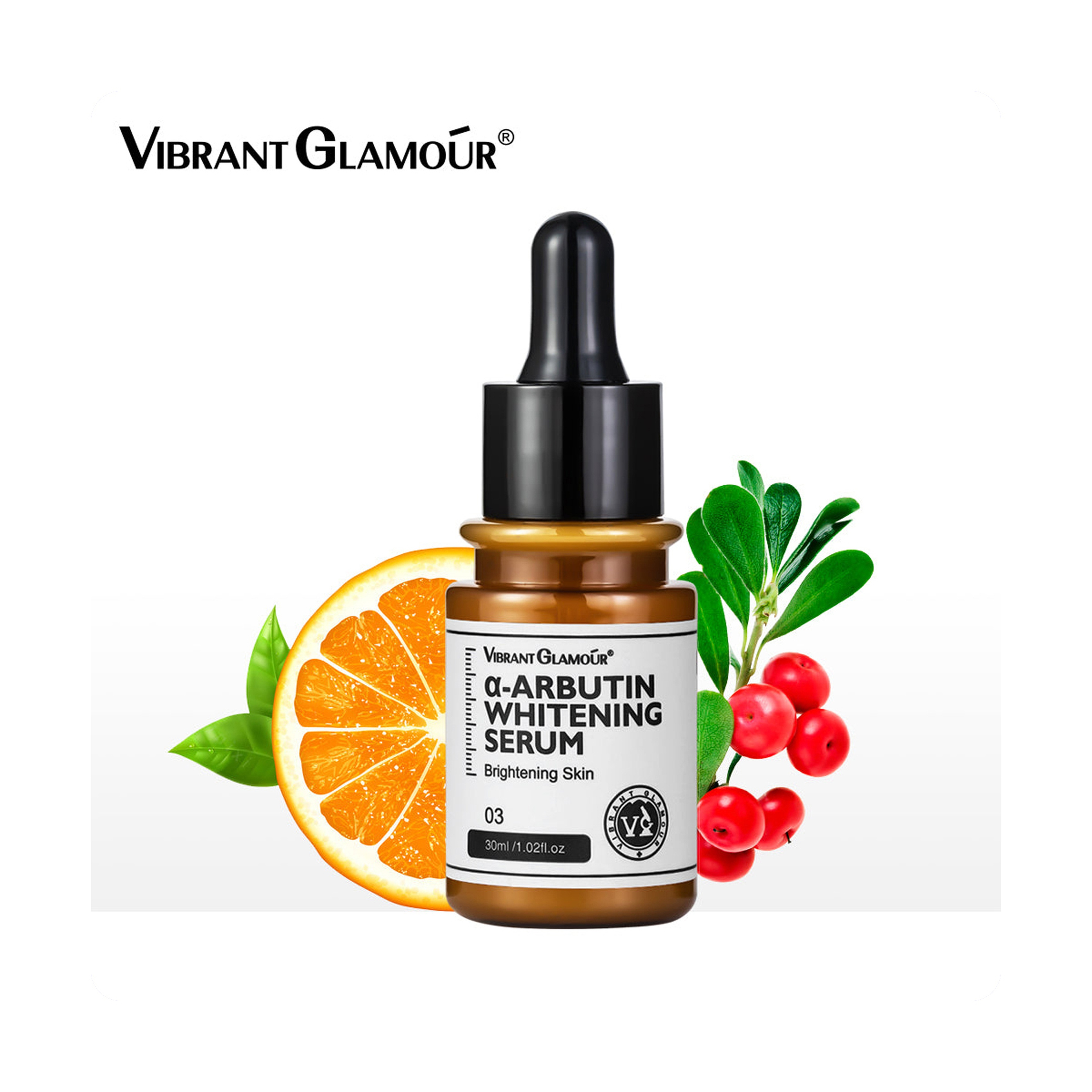 Vibrant Glamour Arbutin Serum with Niacinamide and Vitamin C for Skin Brightening and Dark Spot Reduction 30 ml