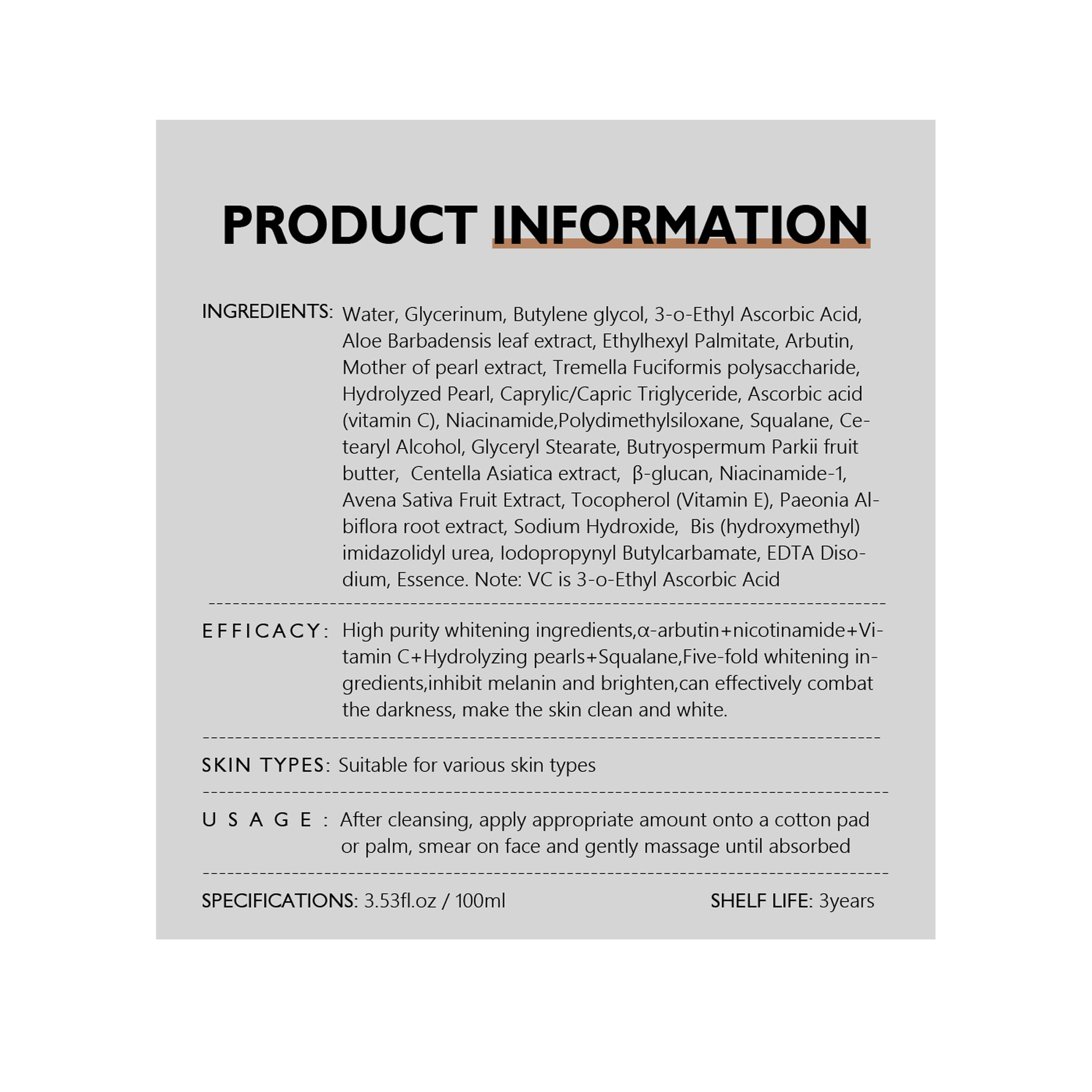 Vibrant Glamour Arbutin Lotion for Skin Brightening, Freckle Reduction, and Dark Spot Removal 80 ml