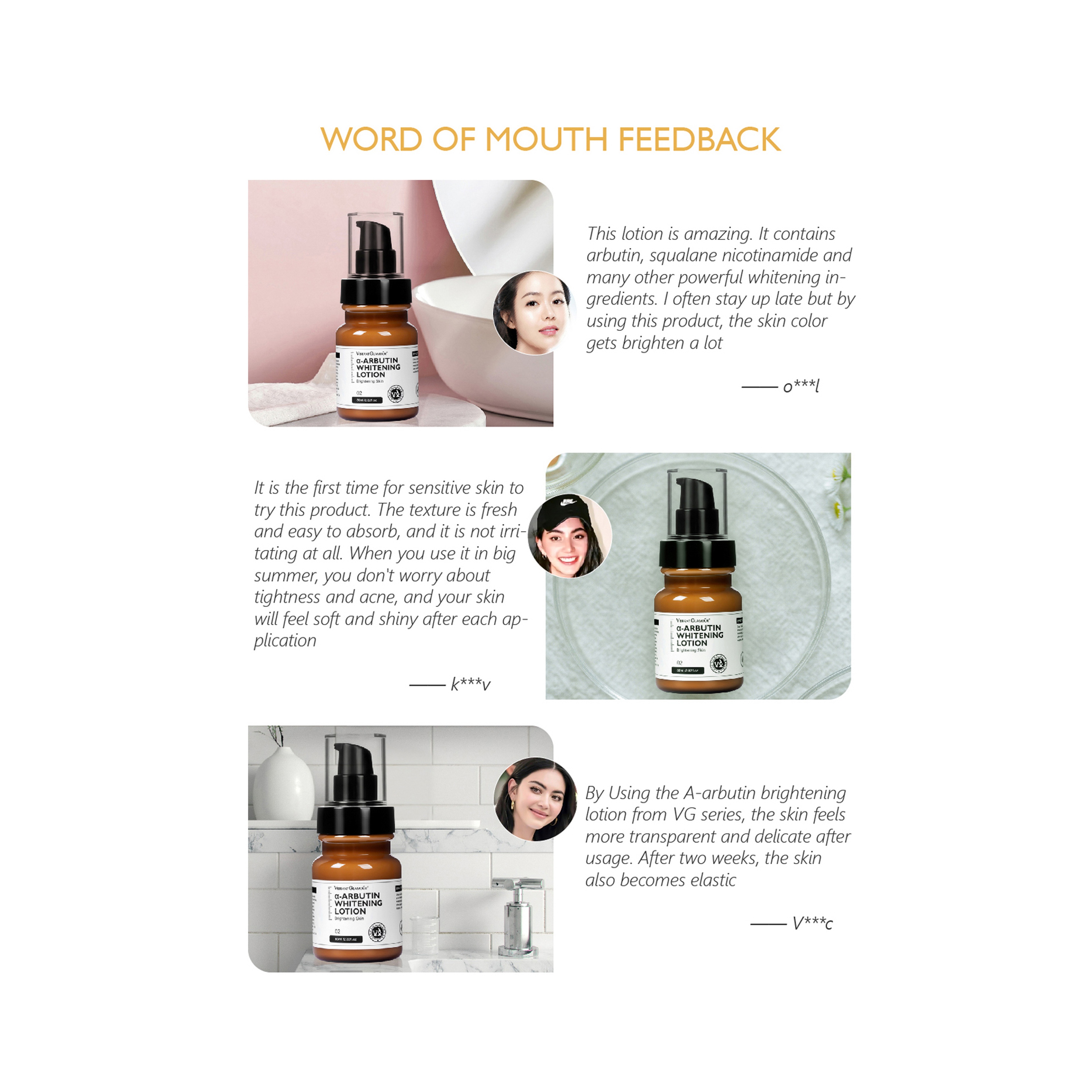 Vibrant Glamour Arbutin Lotion for Skin Brightening, Freckle Reduction, and Dark Spot Removal 80 ml