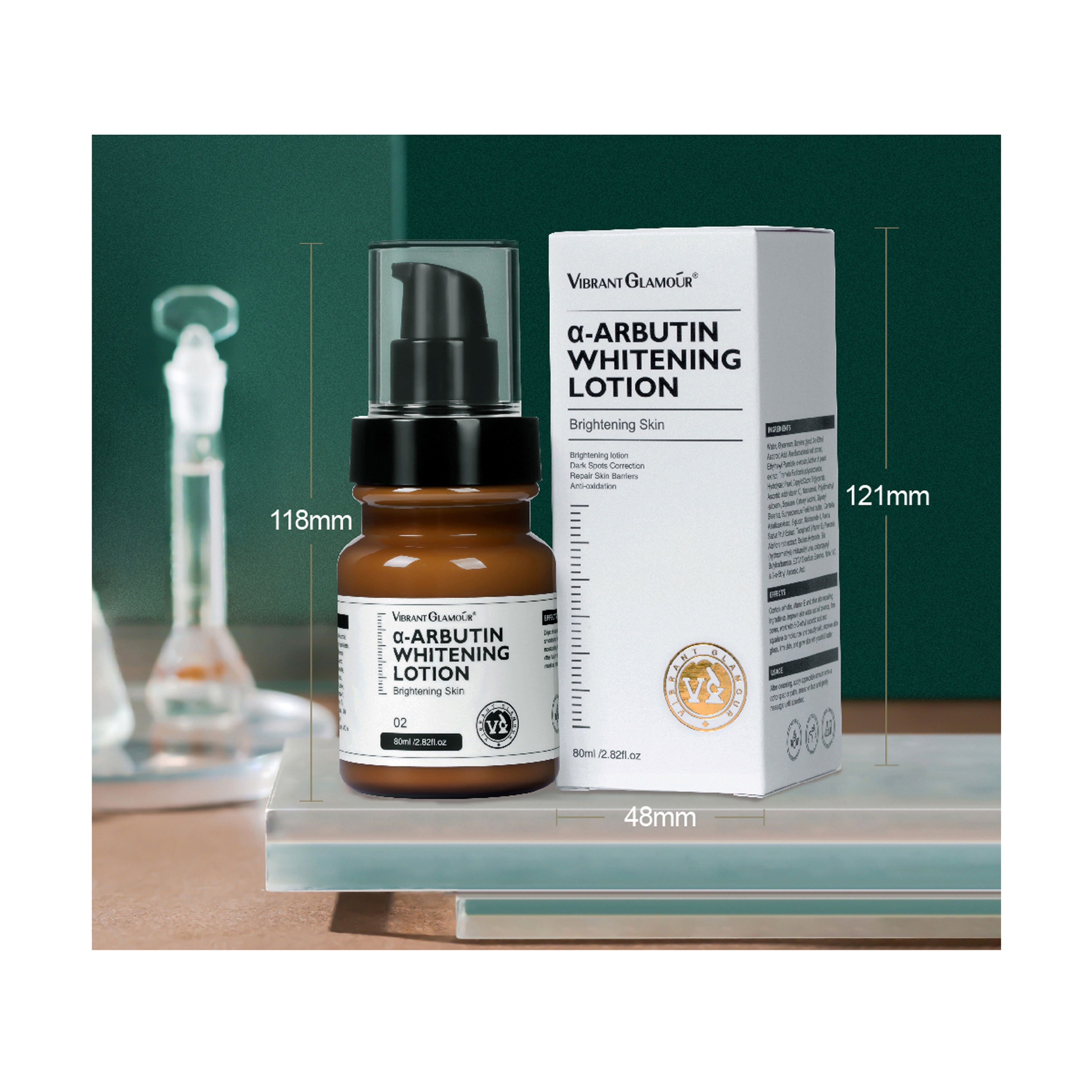 Vibrant Glamour Arbutin Lotion for Skin Brightening, Freckle Reduction, and Dark Spot Removal 80 ml