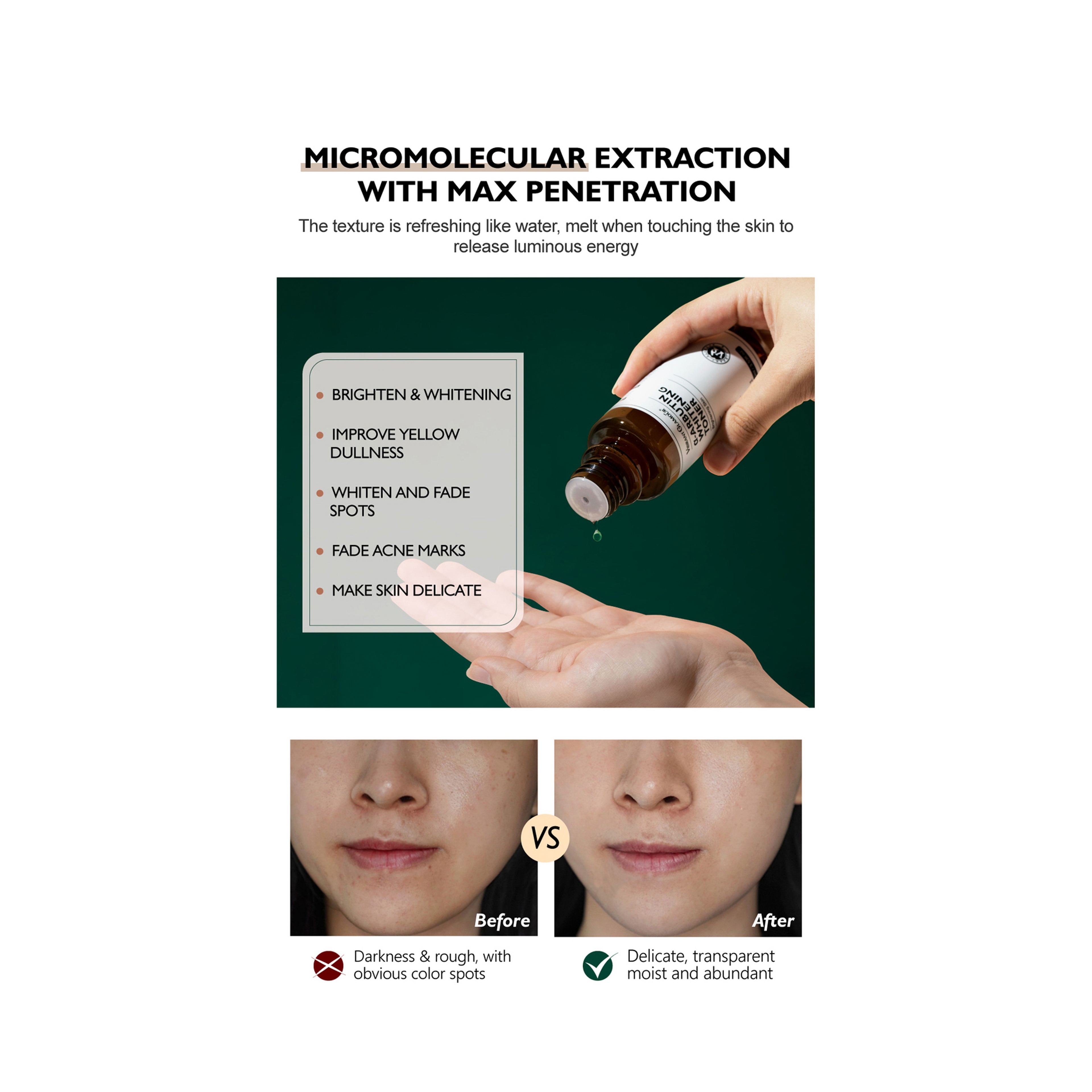 Vibrant Glamour Arbutin Toner for Brightening and Moisturizing 100 ml