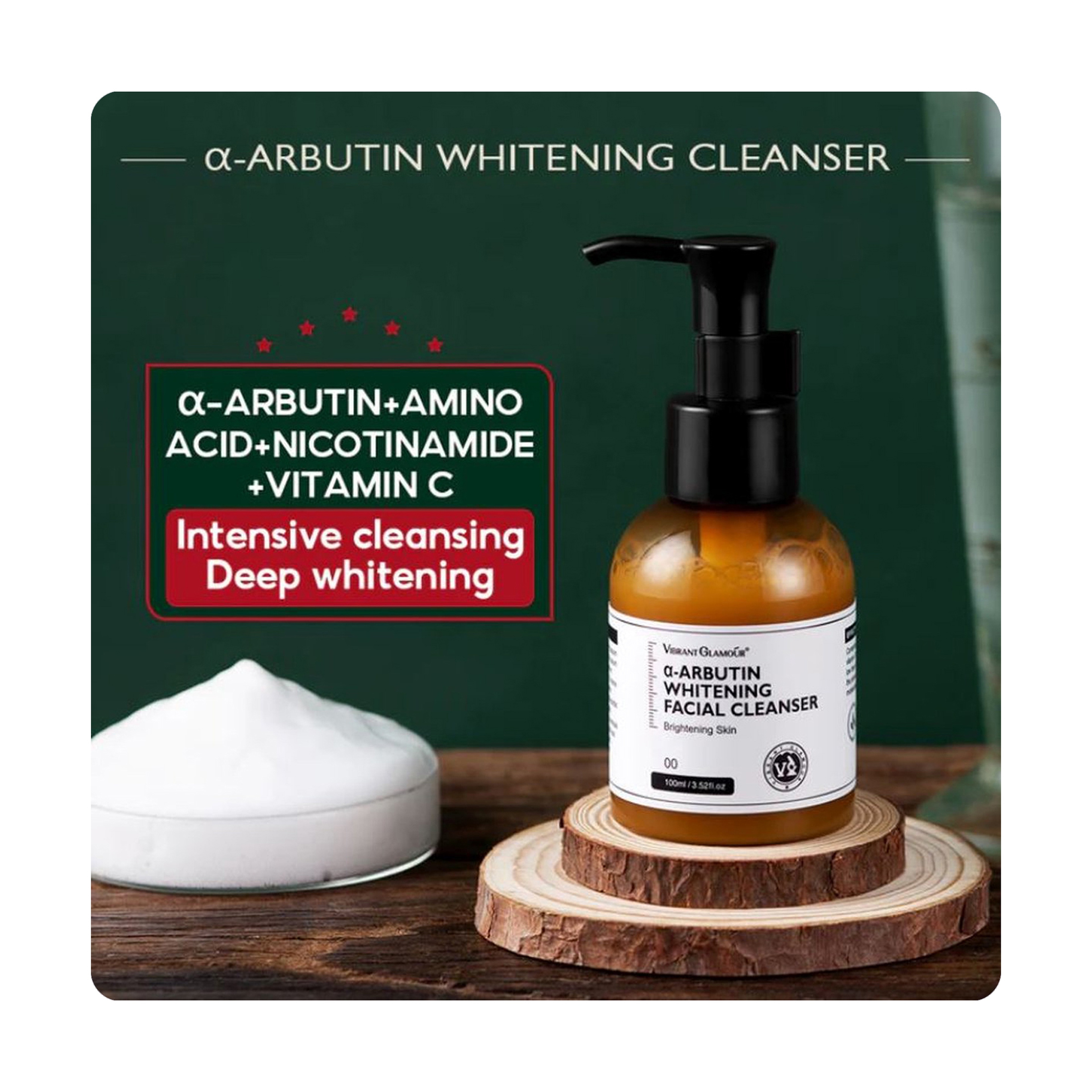 Vibrant Glamour Whitening Face Cleanser with Alpha Arbutin and Vitamin C 100 ml