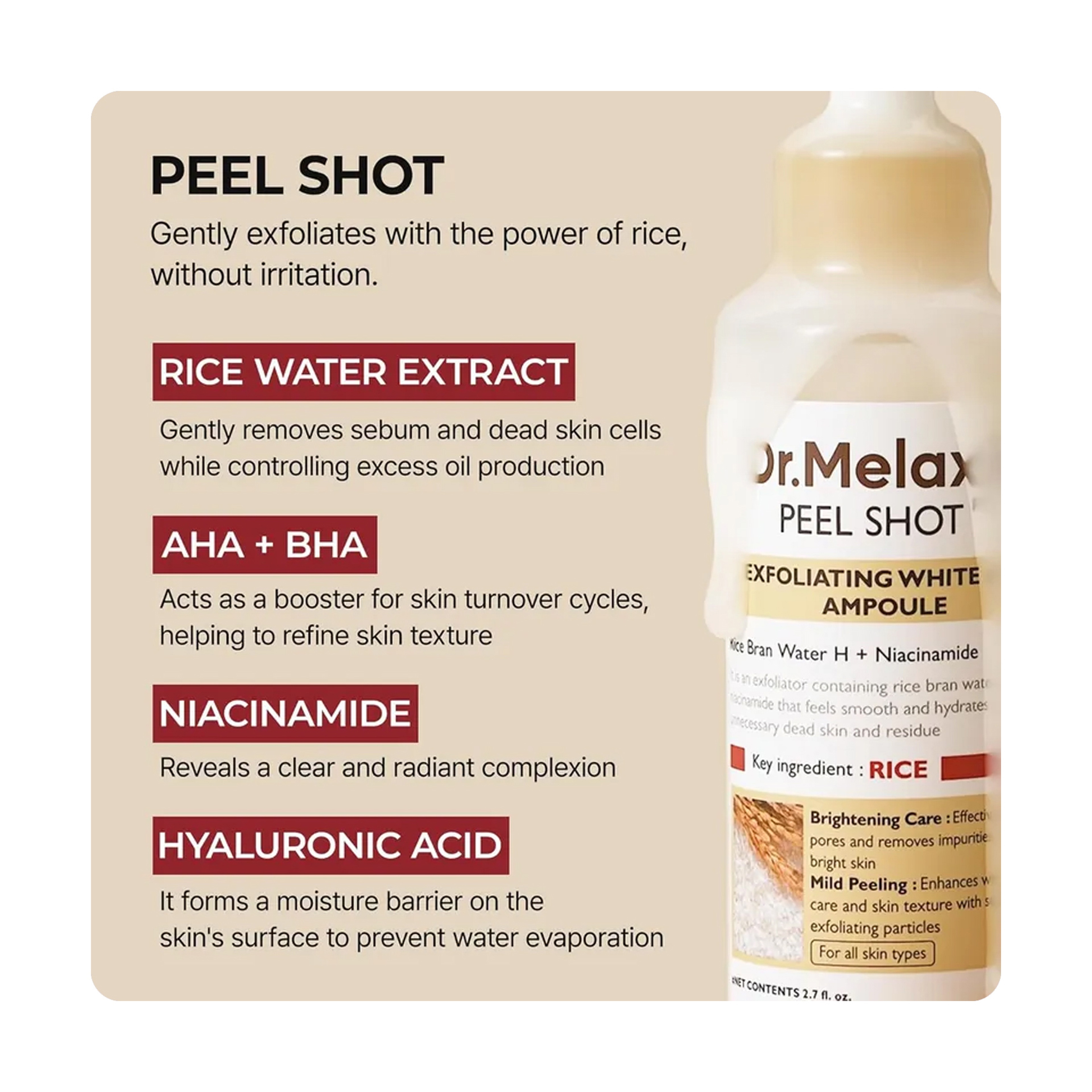 Dr.Melaxin White Rice Peeling Ampoule