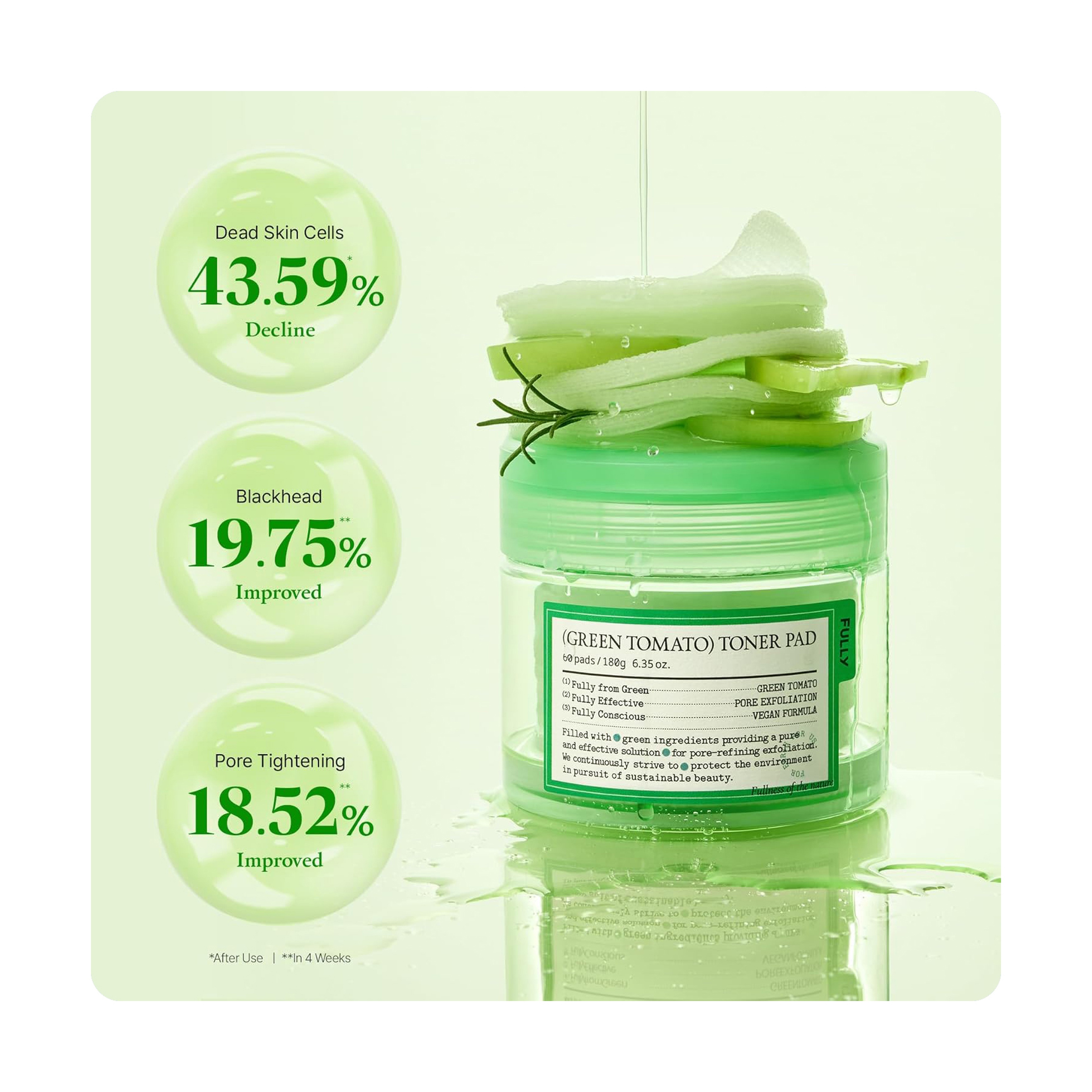 Fully Green Tomato Toner Pads