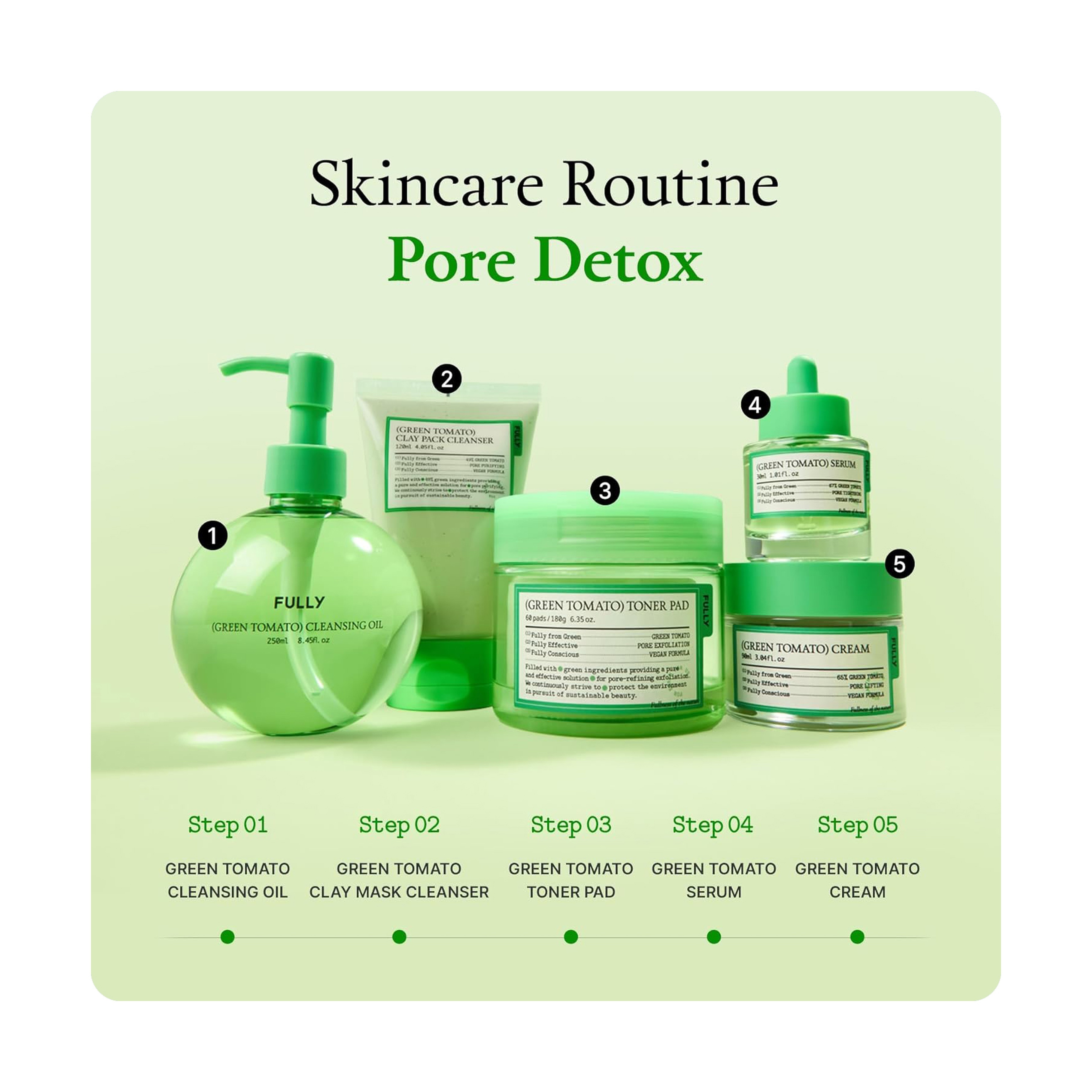 Fully Green Tomato Toner Pads