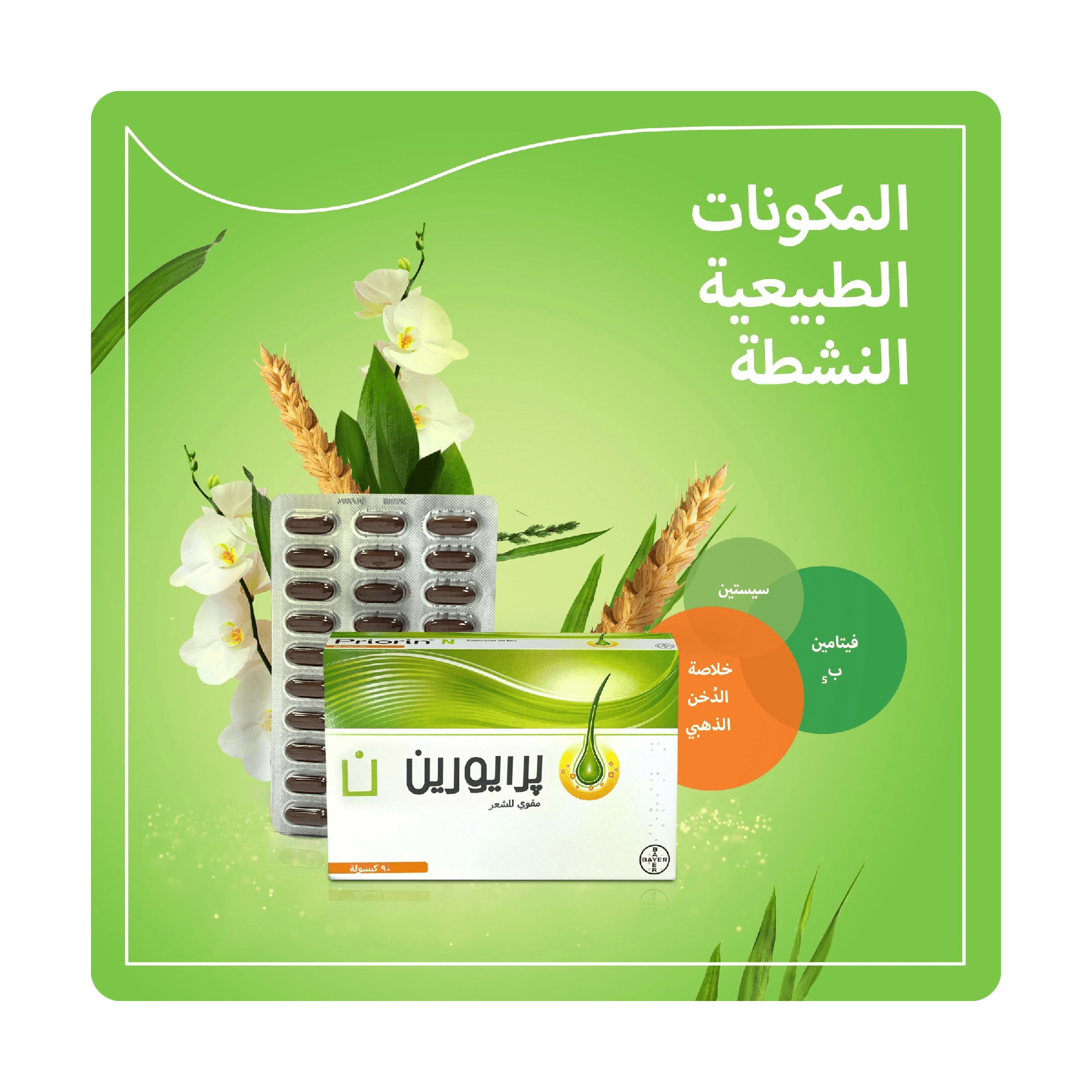 برايورين-ان لنمو الشعر 90 كبسولة