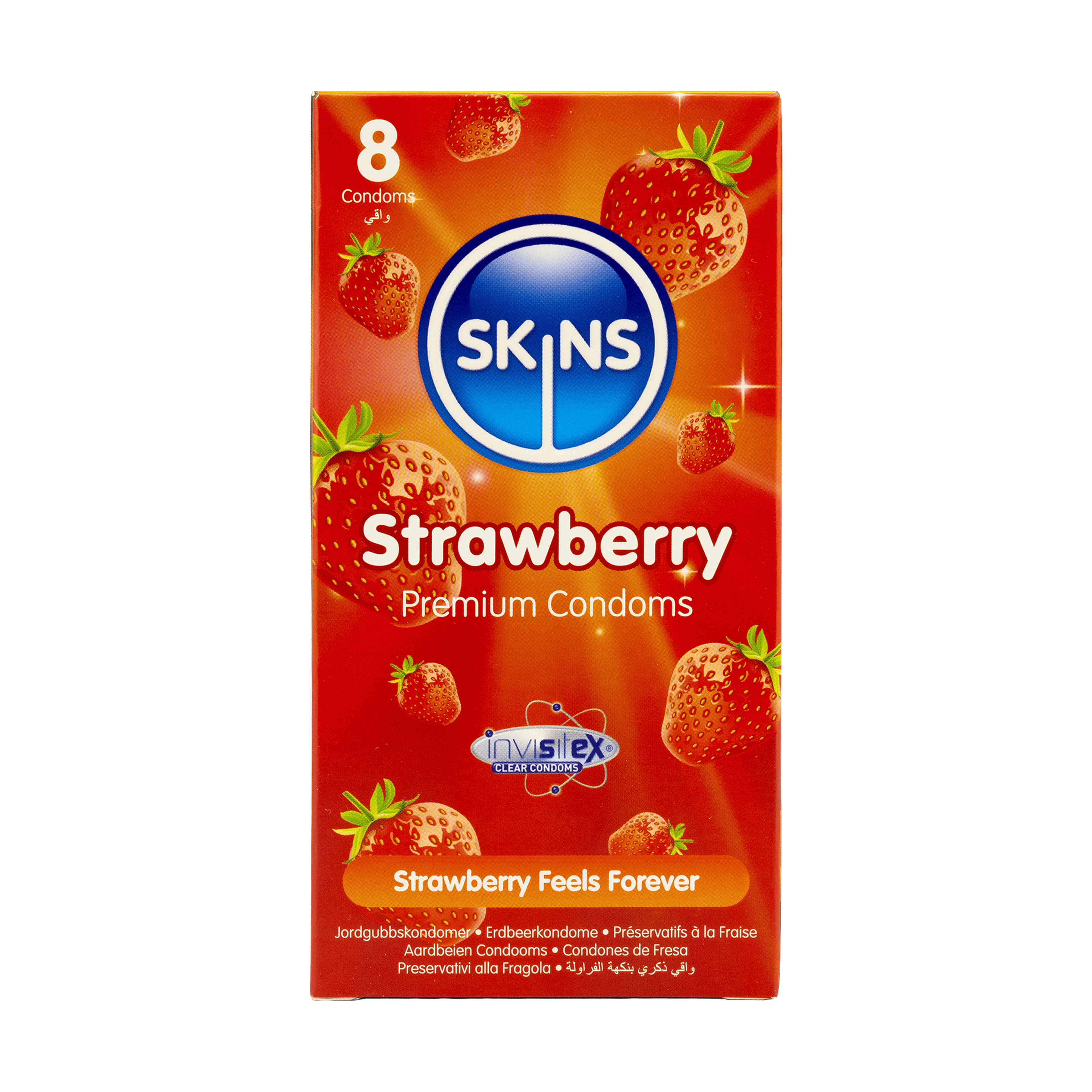 Skins Condoms Strawberry  8 Pack