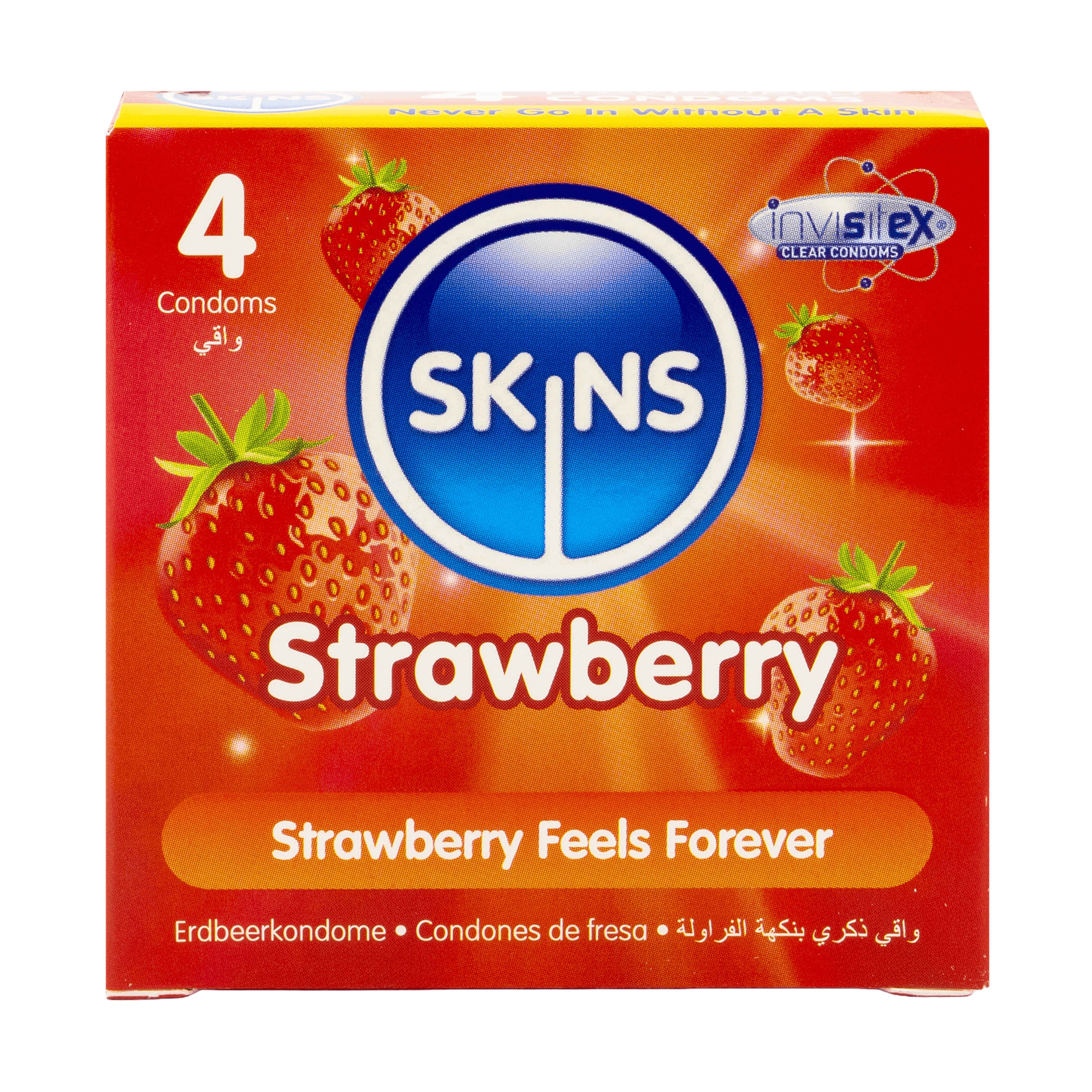 Skins Condoms Strawberry 4 Pack