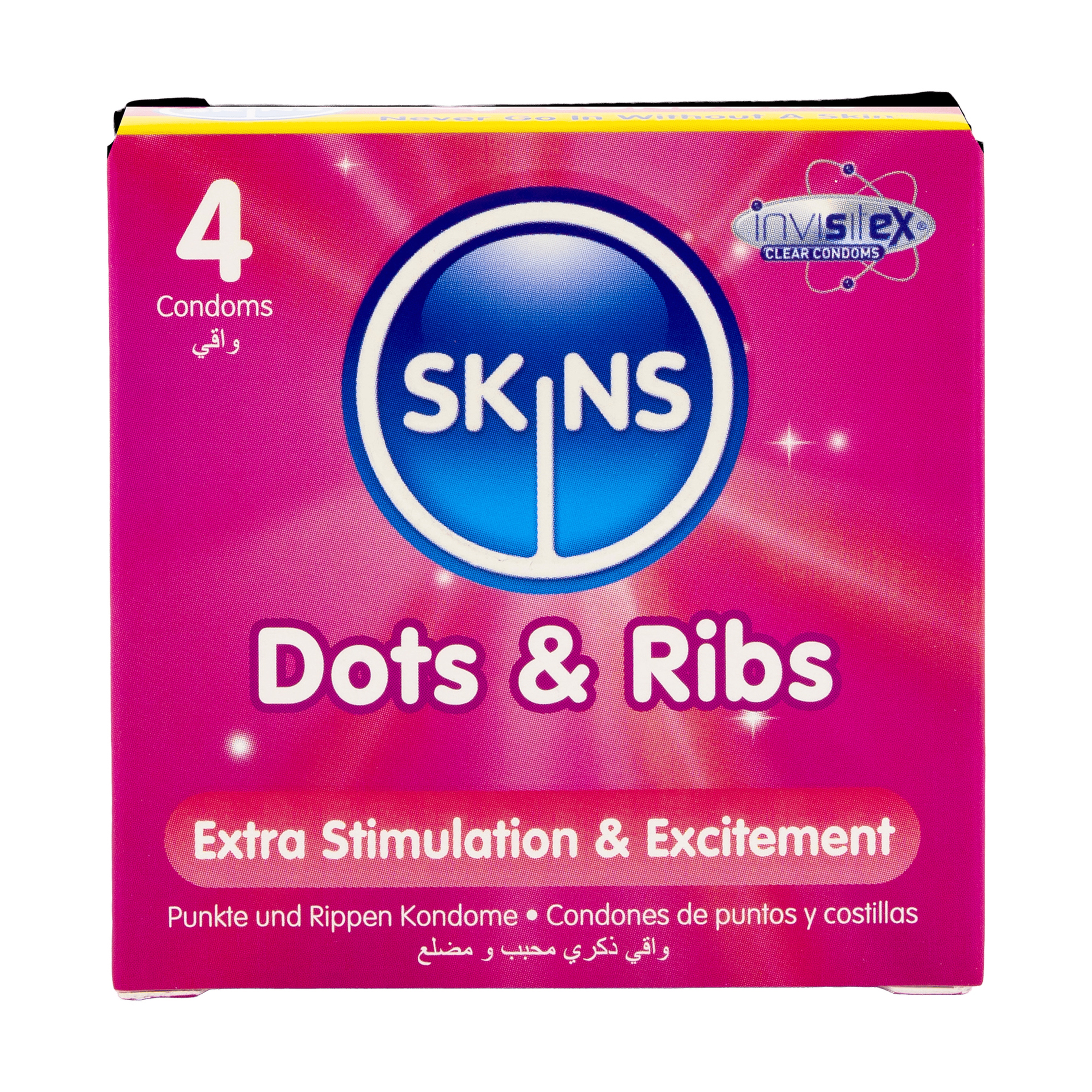 Skins Condoms Dots & Ribs 4 Pack