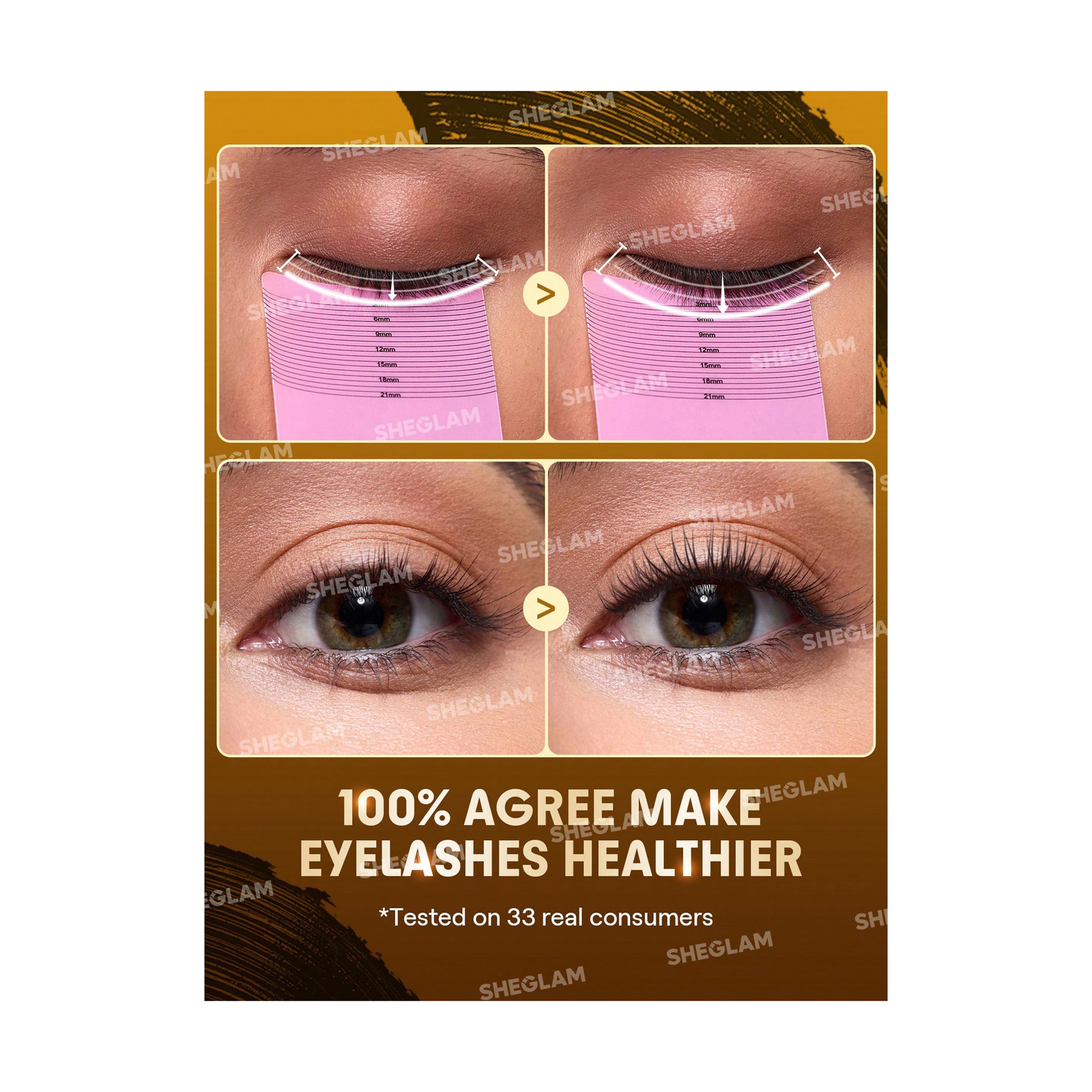 شيجلام ماسكارا24K مقاومة للماء – أسود