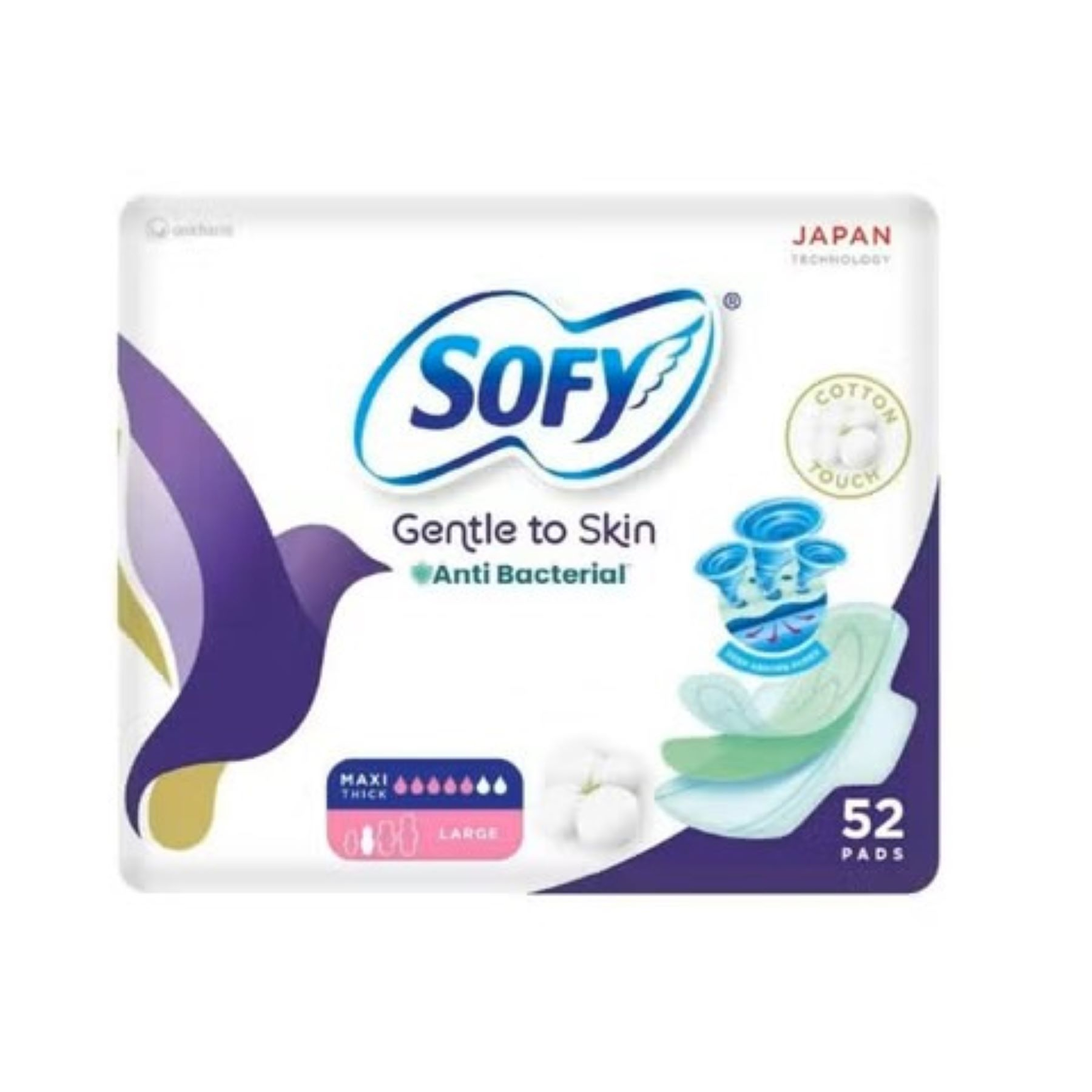 Sofy Slim Anti Bacteria, Large Sanitary Pads 29Cm 52 Sanitary Pads