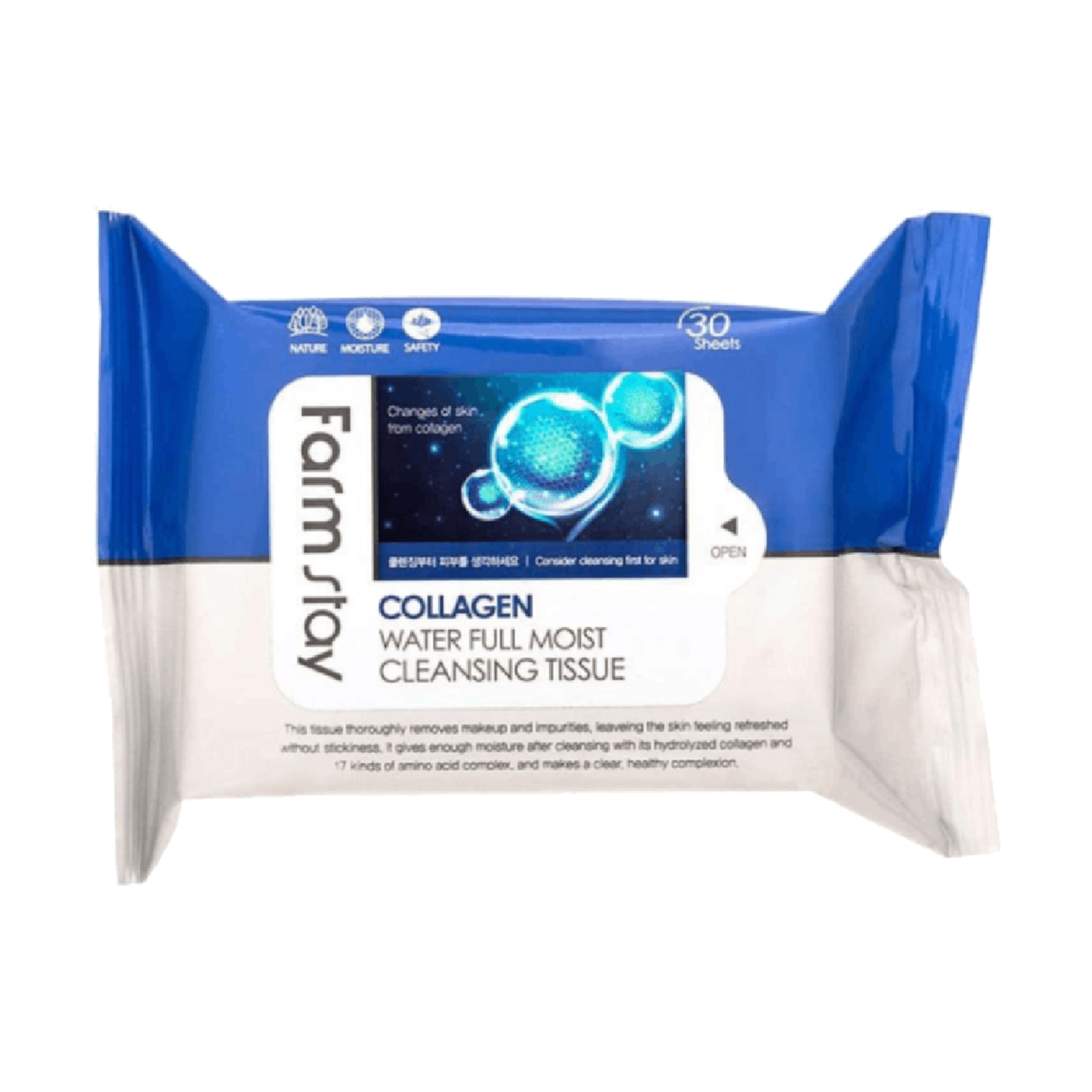 Farm Stay Collagen Cleansing Wipes 120ml