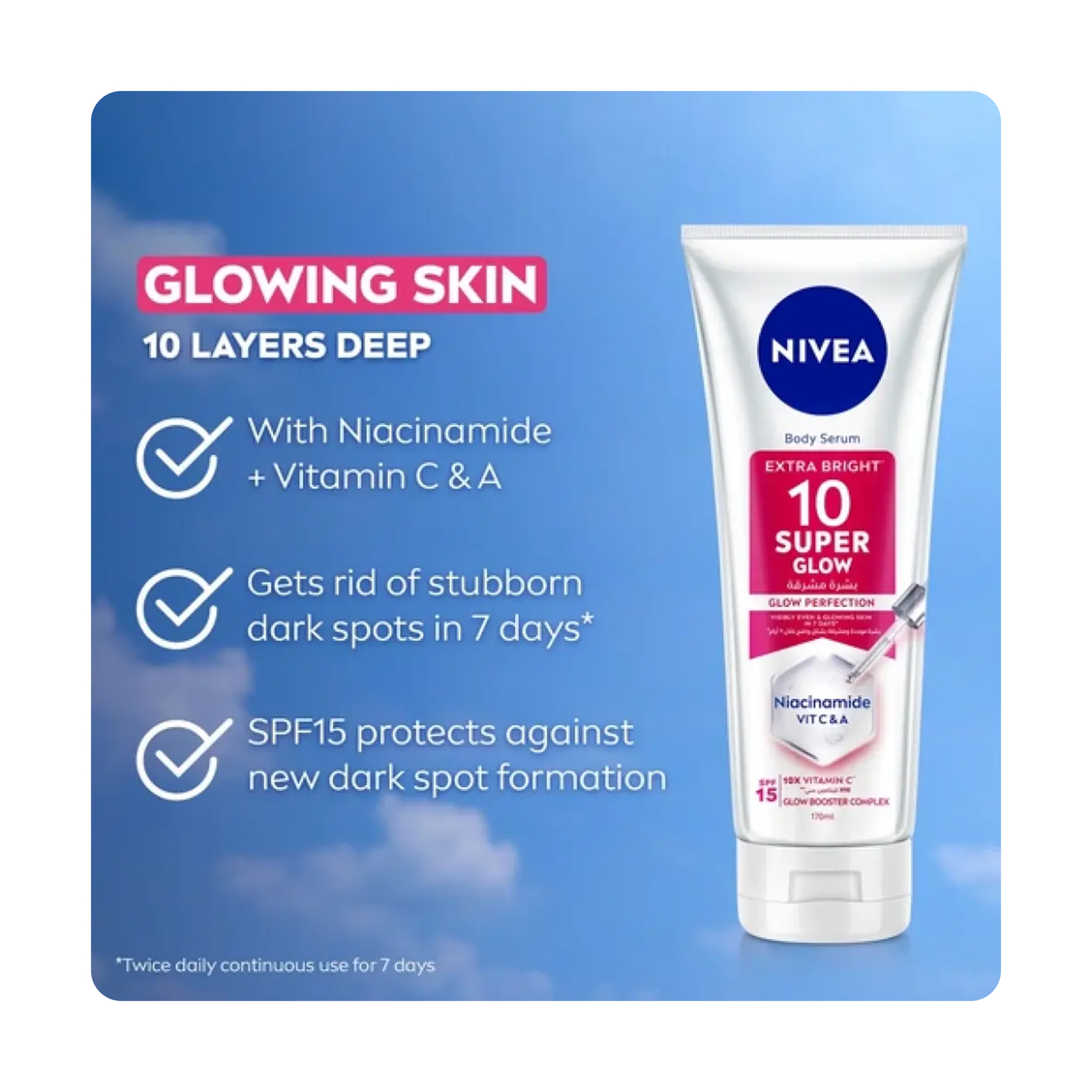 Nivea Serum Glow Perfection Spf 15 170Ml