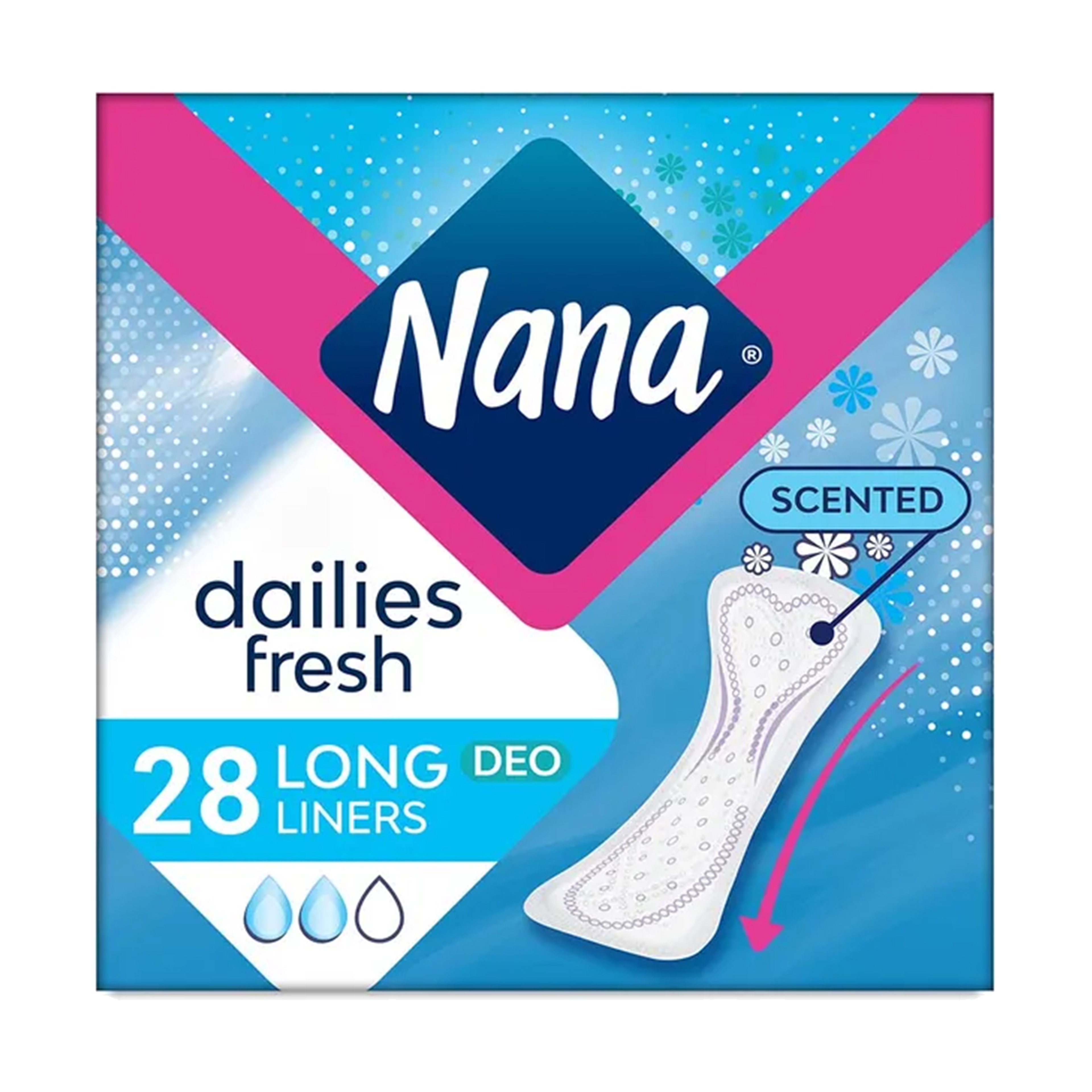 Nana Panty Liners Long 10X28P Scent