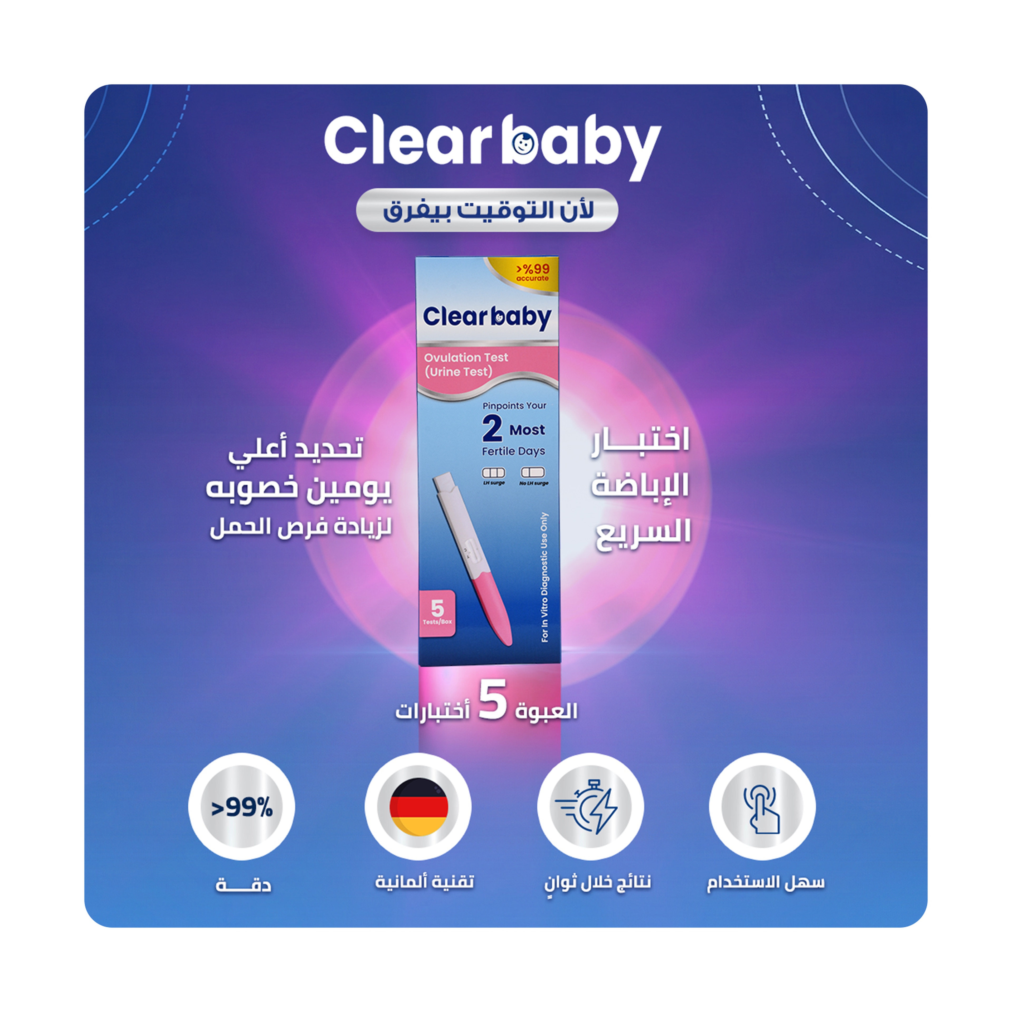 Clear Baby Ovulation 5Test/Box