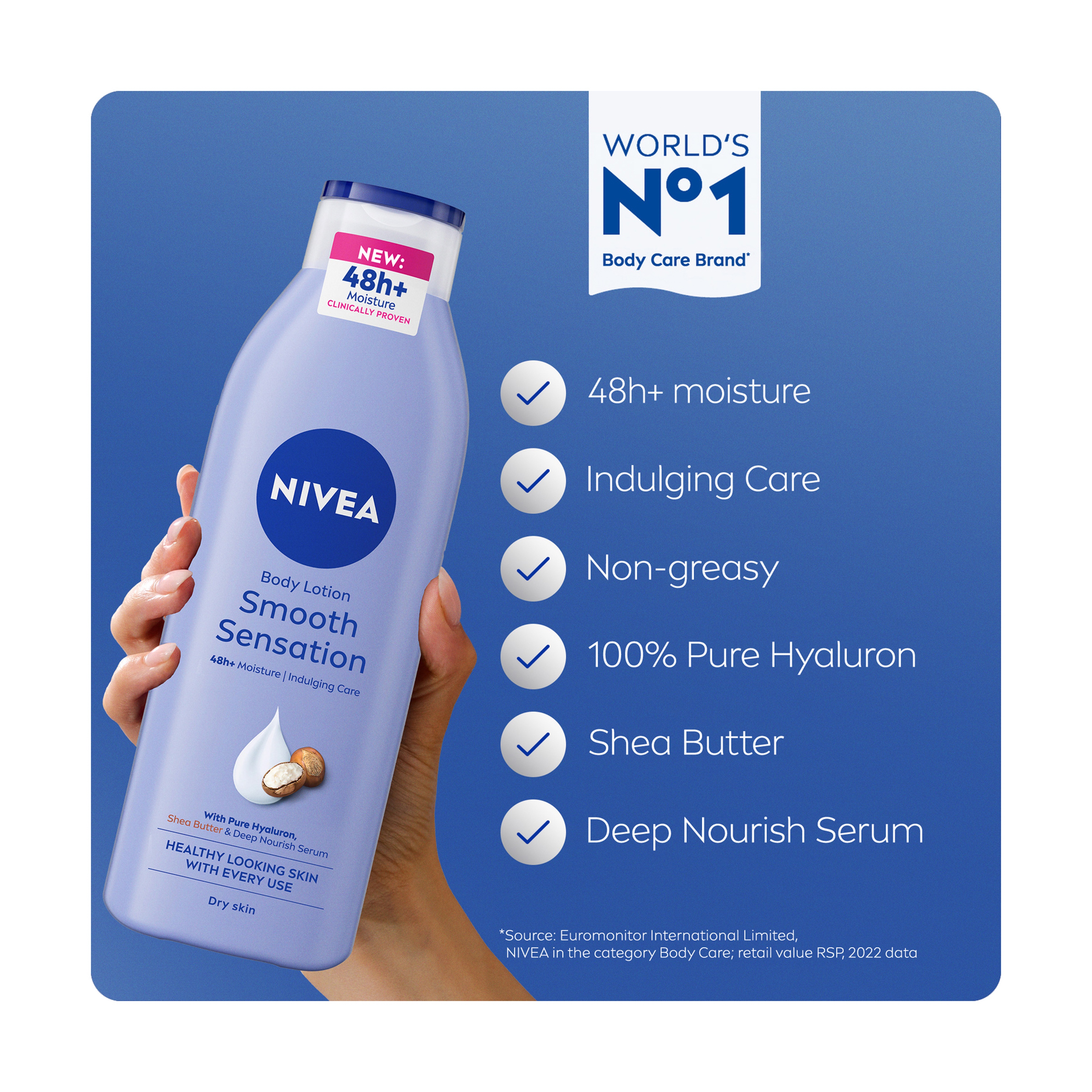 Nivea Lotion Moisturizer With Shea Butter Smooth Dry Skin - 250 Ml