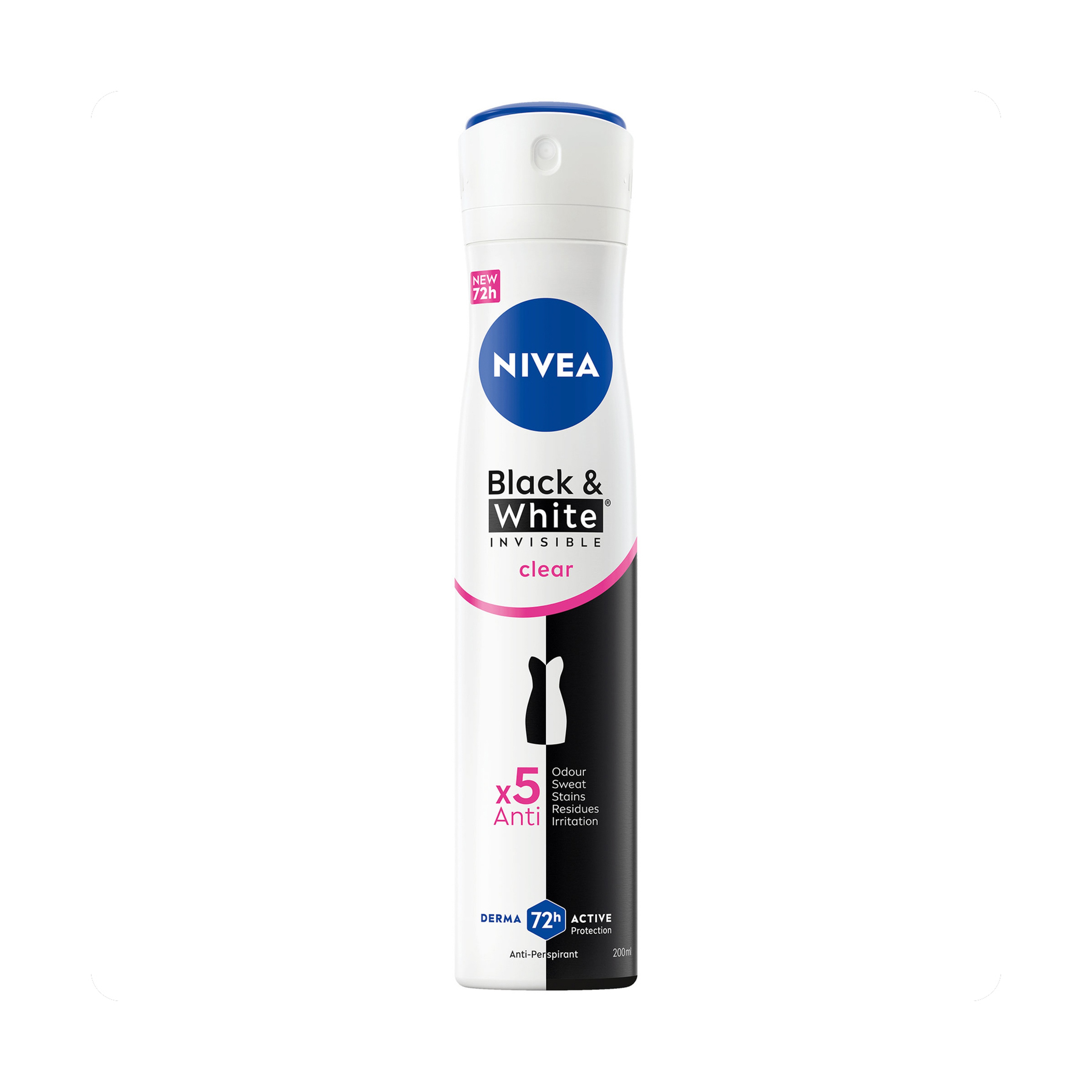 Nivea Black & White Invisible Antiperspirant (48H) - 200Ml