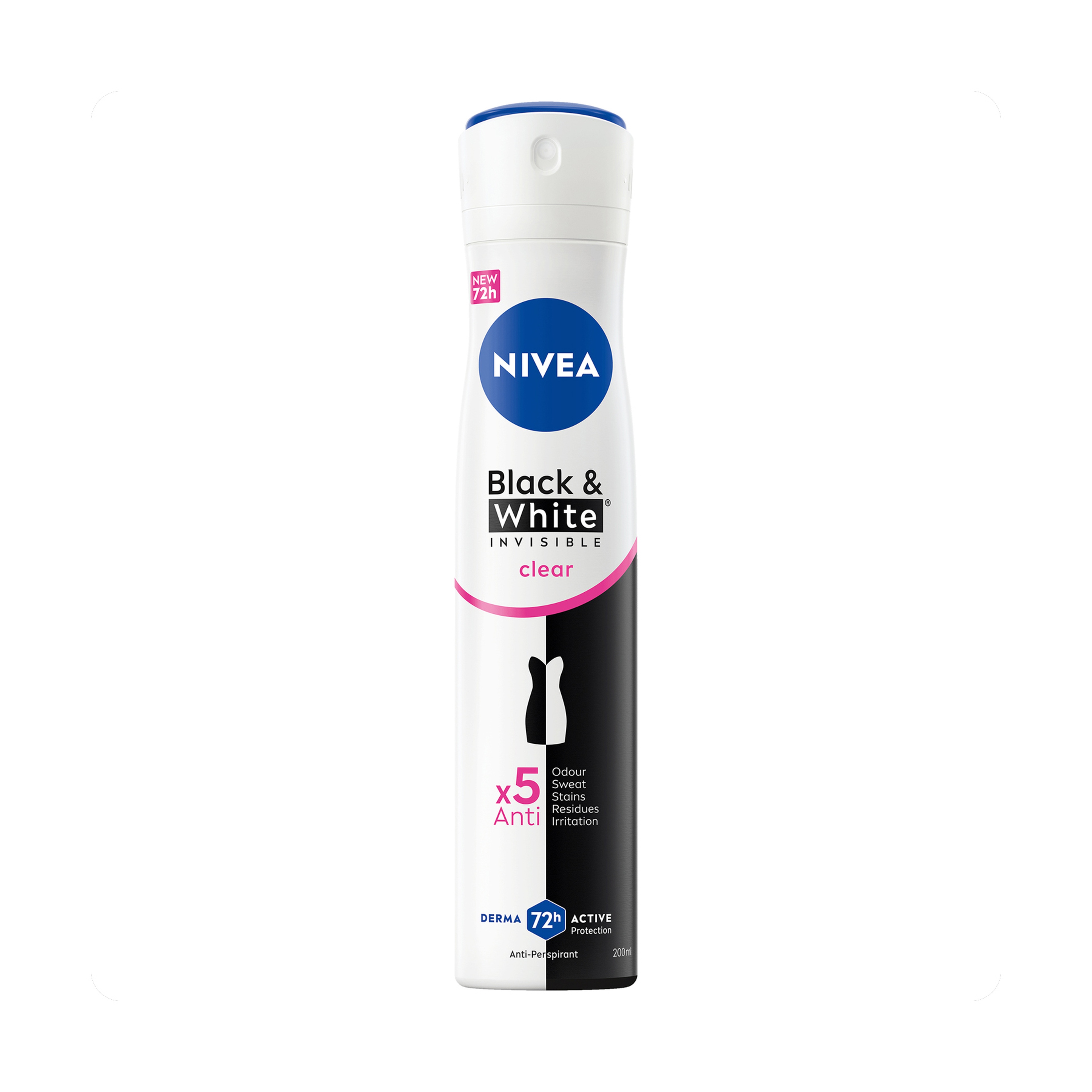 Nivea Black & White Invisible Antiperspirant (48H) - 200Ml