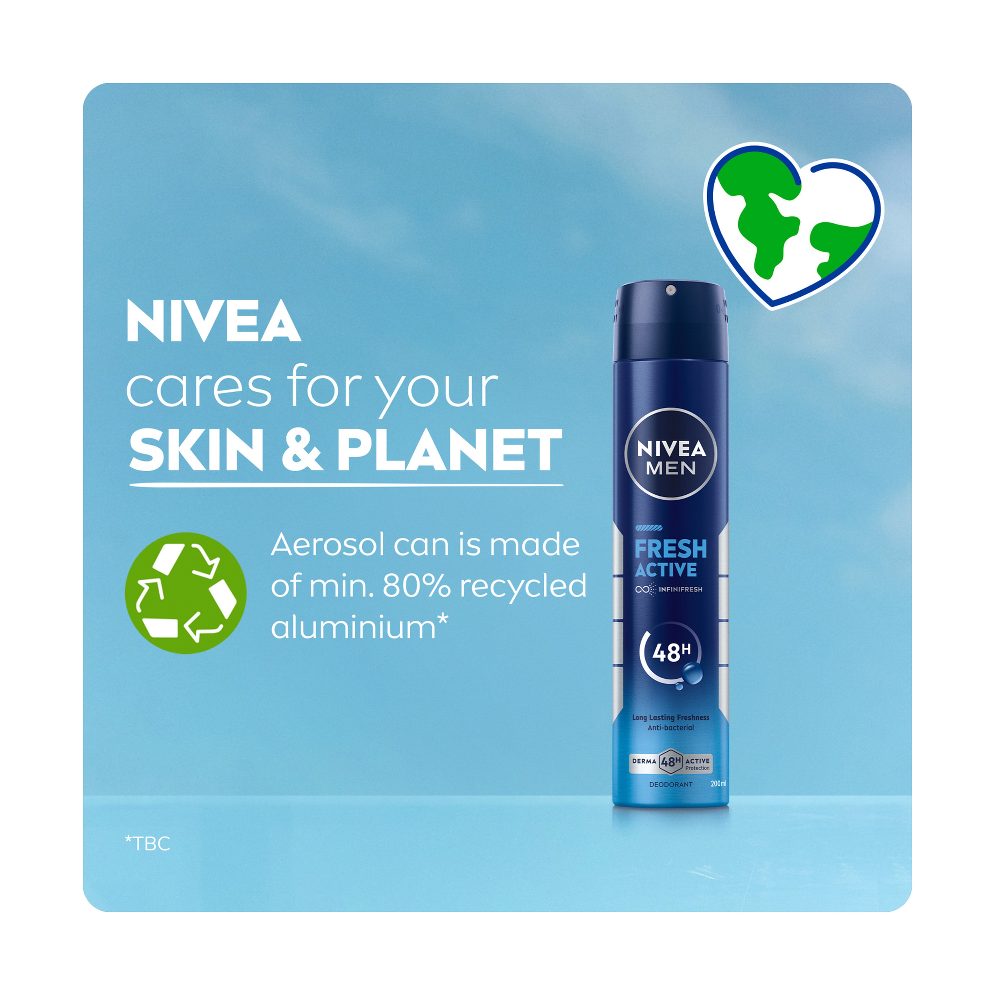 Nivea Men Fresh Active Deodorant Spray 200Ml