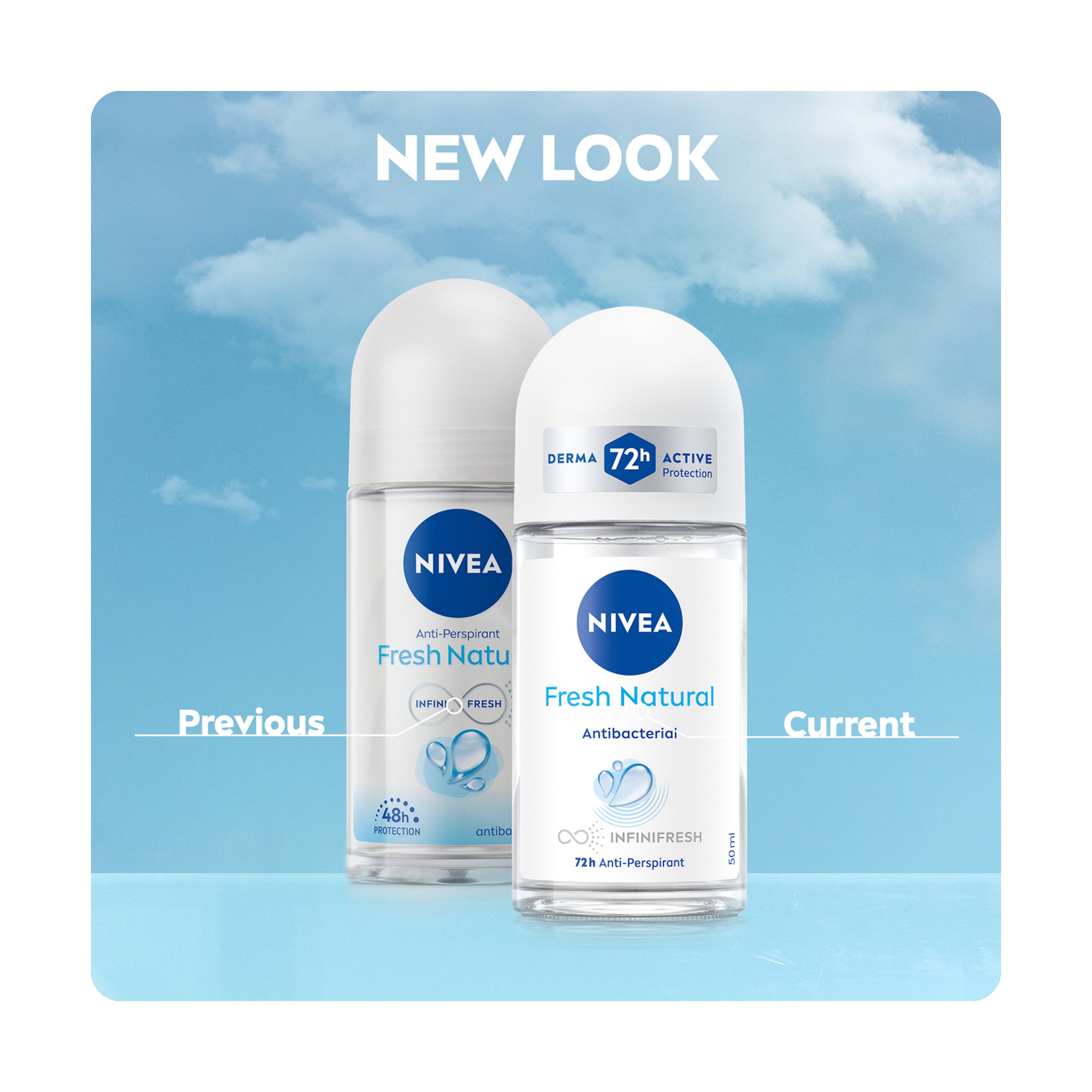 Nivea Fresh Natural Deodorant Roll-On - 50Ml
