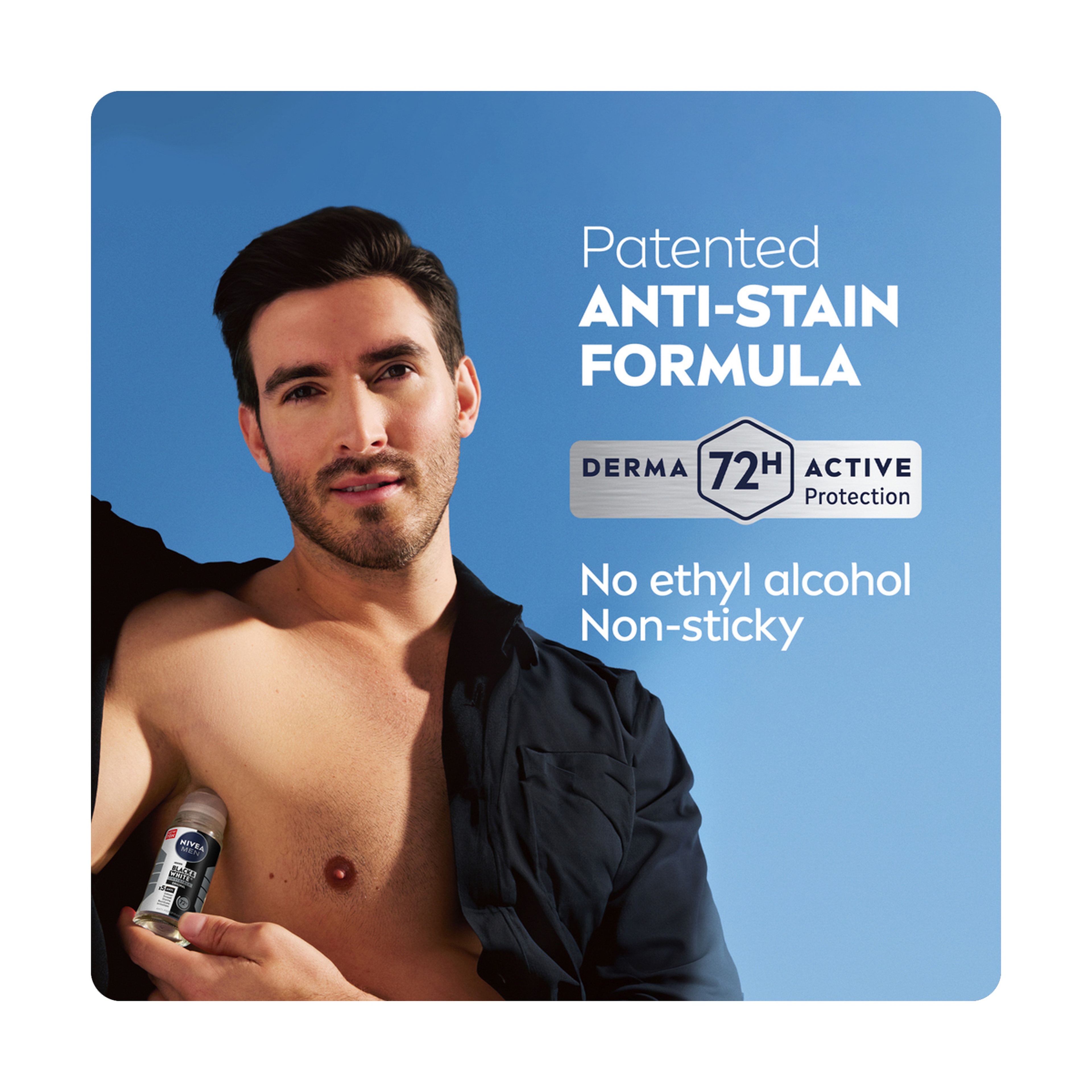 Nivea Men Invisible Black & White Original Roll-On Deodorant - 50Ml