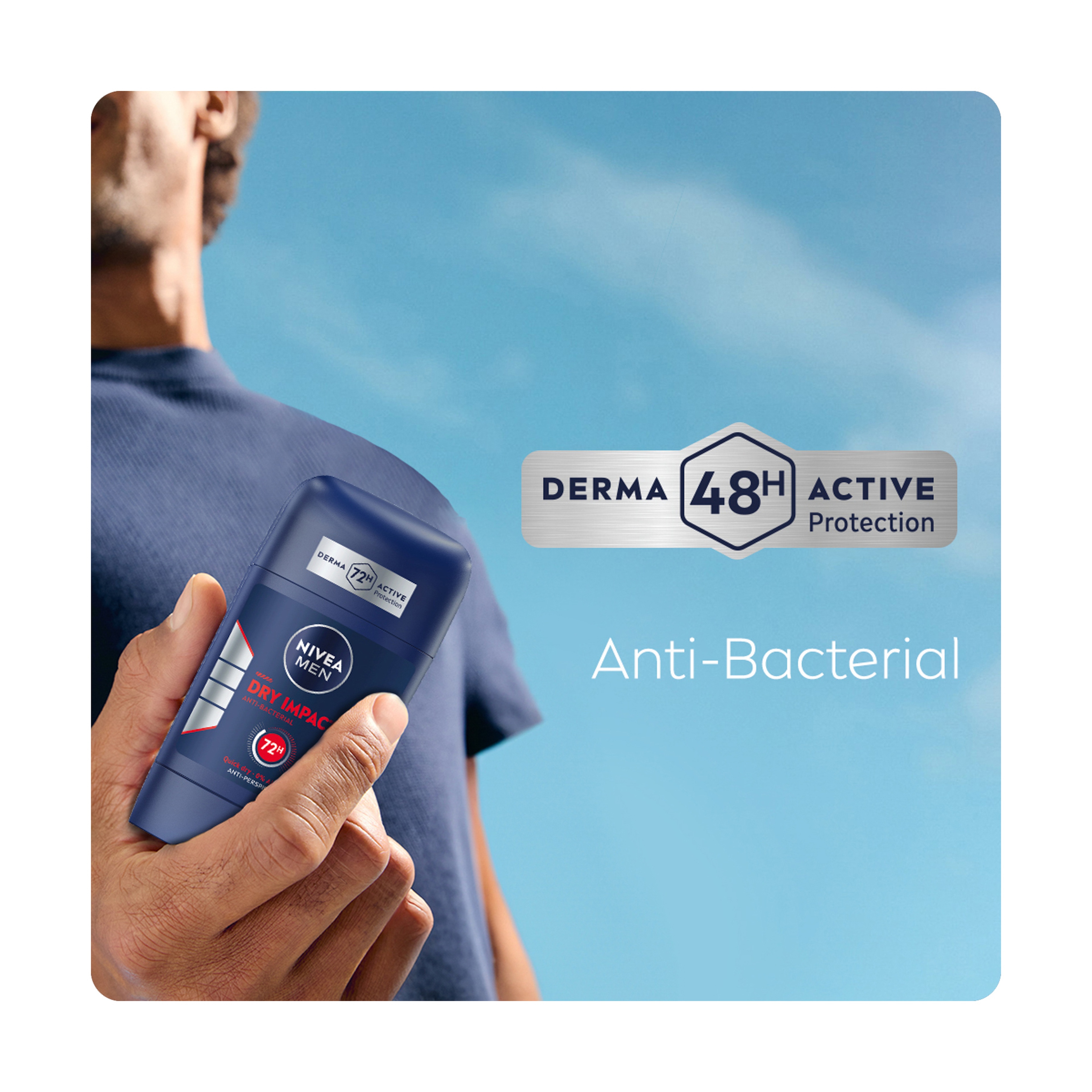 Nivea Dry Impact 3-In-1 Stick Deodorant - 50Ml