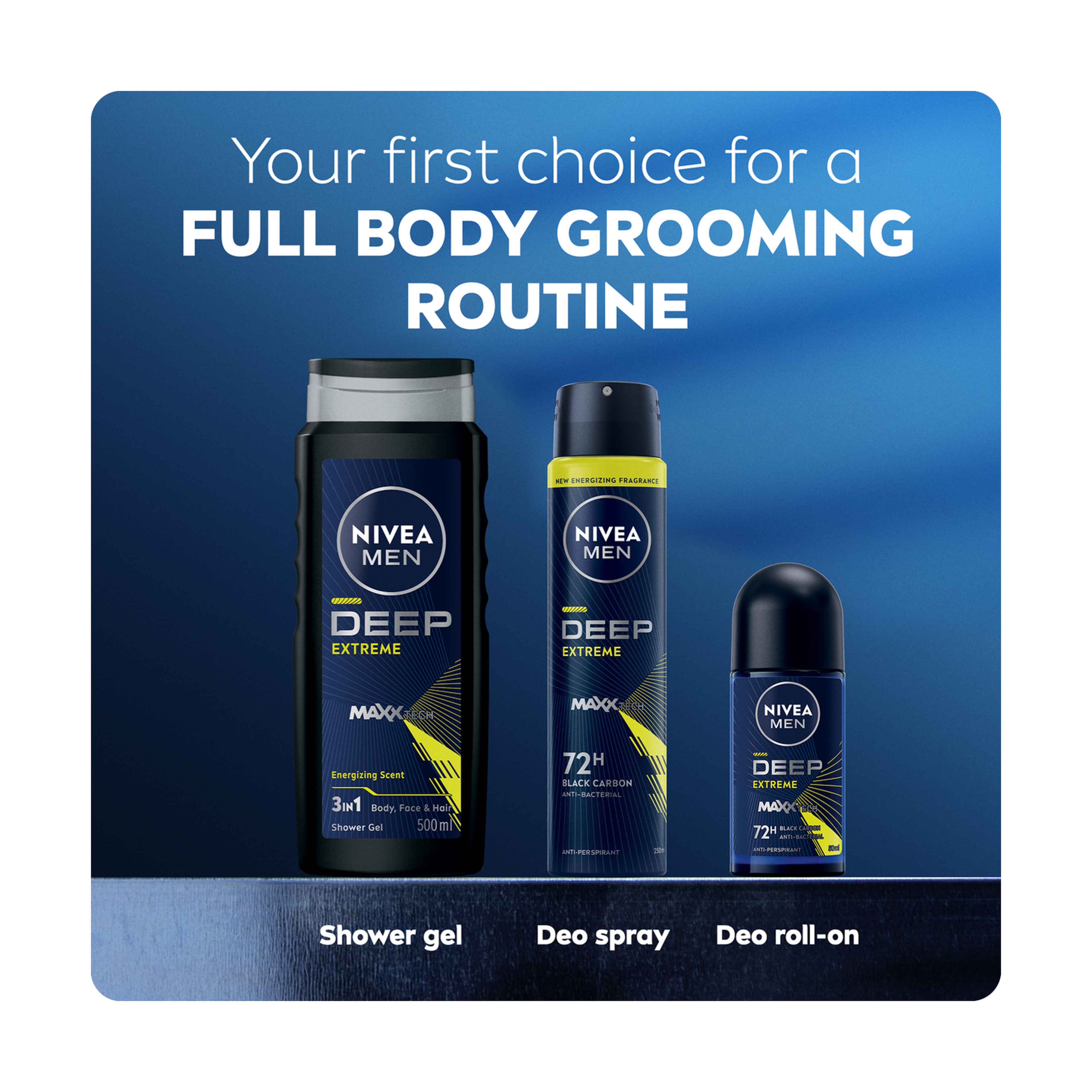 Nivea Deep Sport Deodorant Roll-On 50Ml