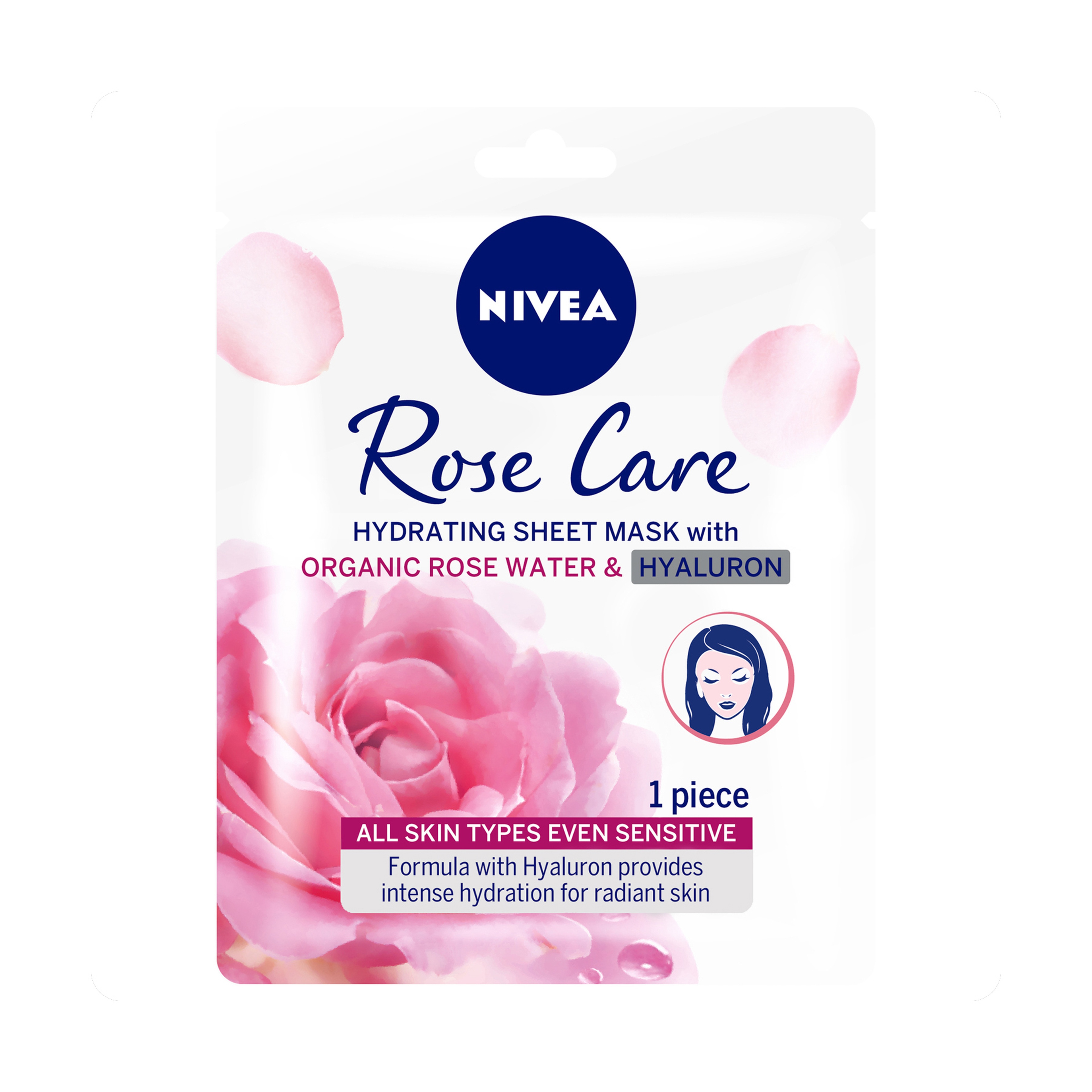 Nivea Face Sheet Mask, Organic Rose, 1 Mask