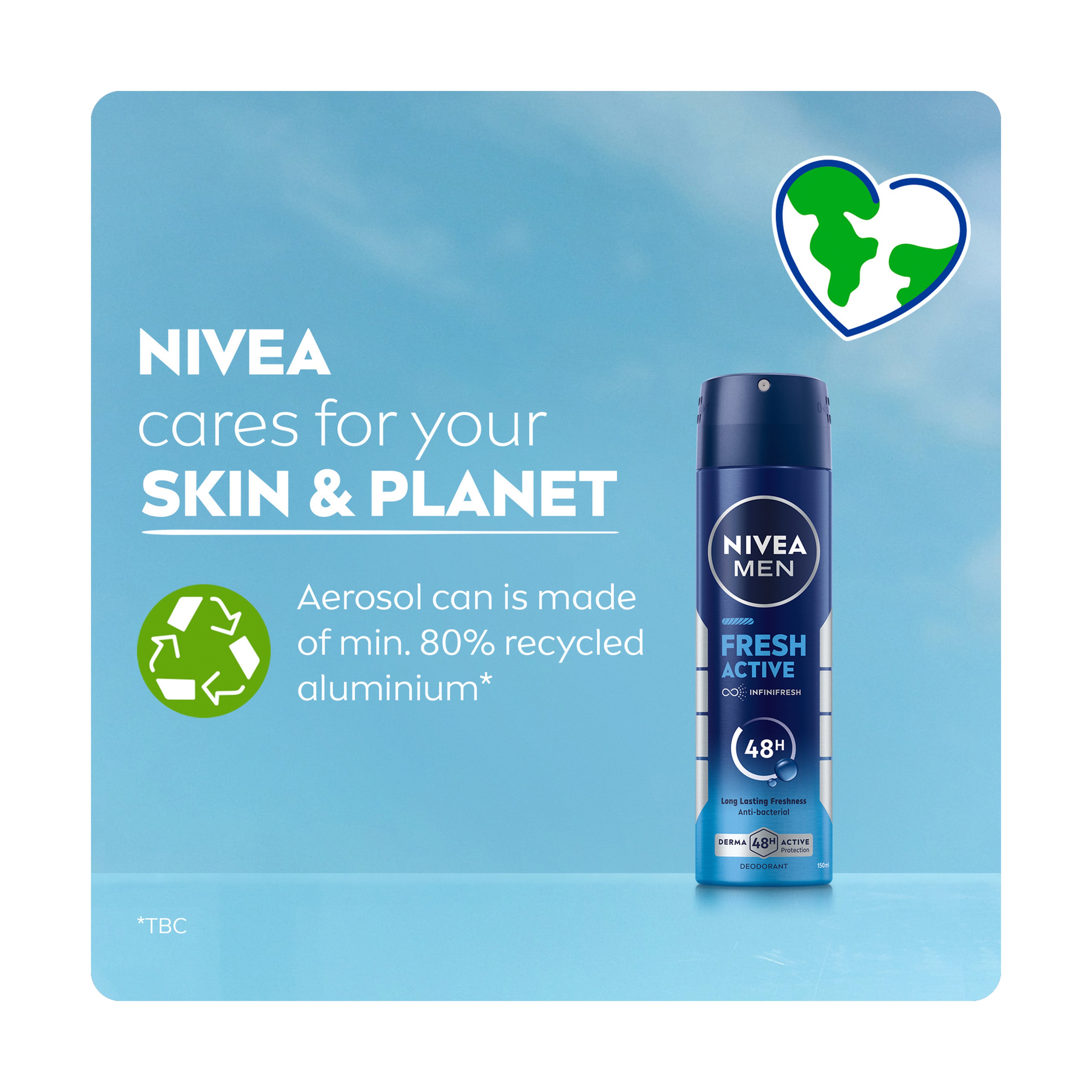 Nivea Men Fresh Active Fresh Scent Spray 150Ml