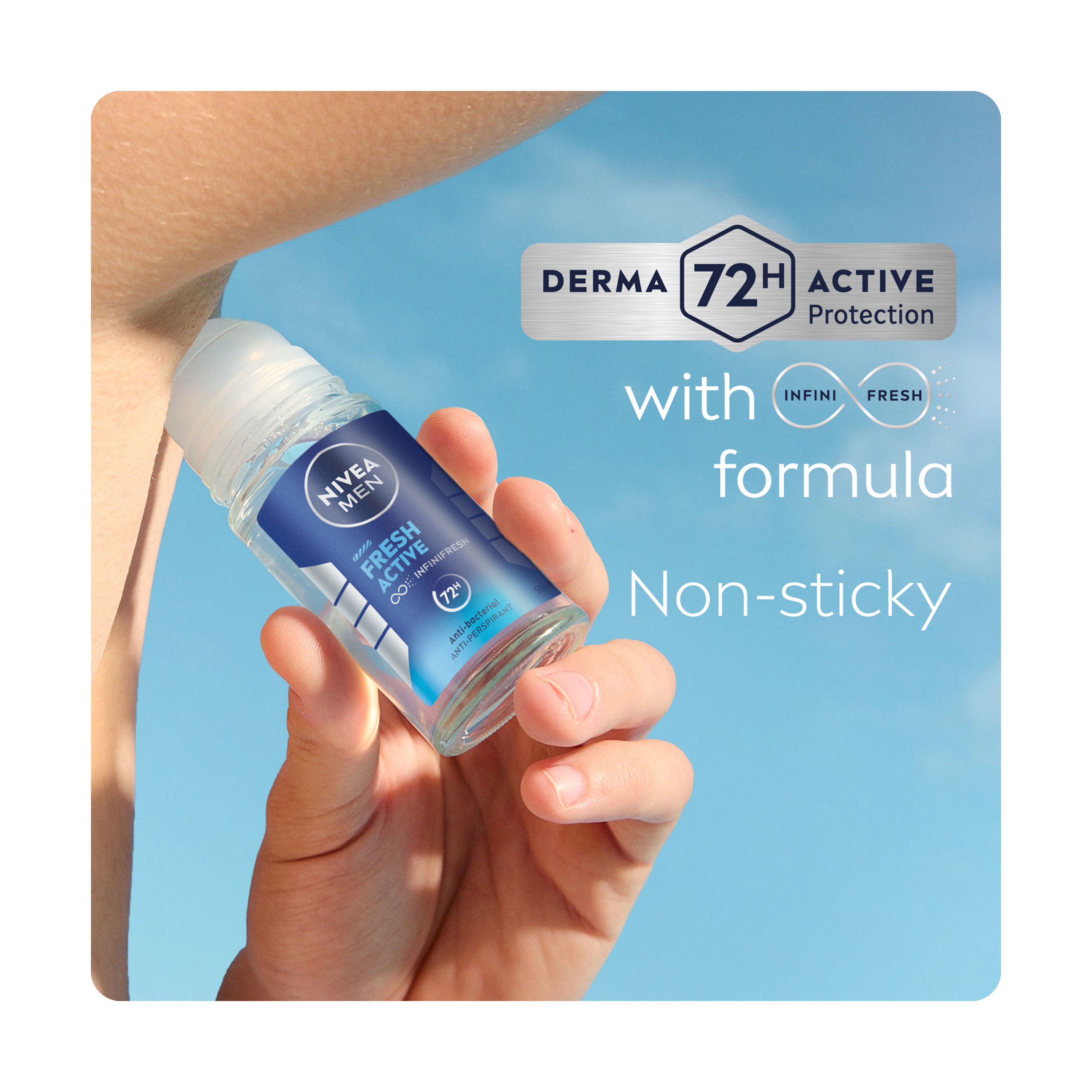 Nivea Men Fresh Active Transparent Roll-On Deodorant - 50Ml