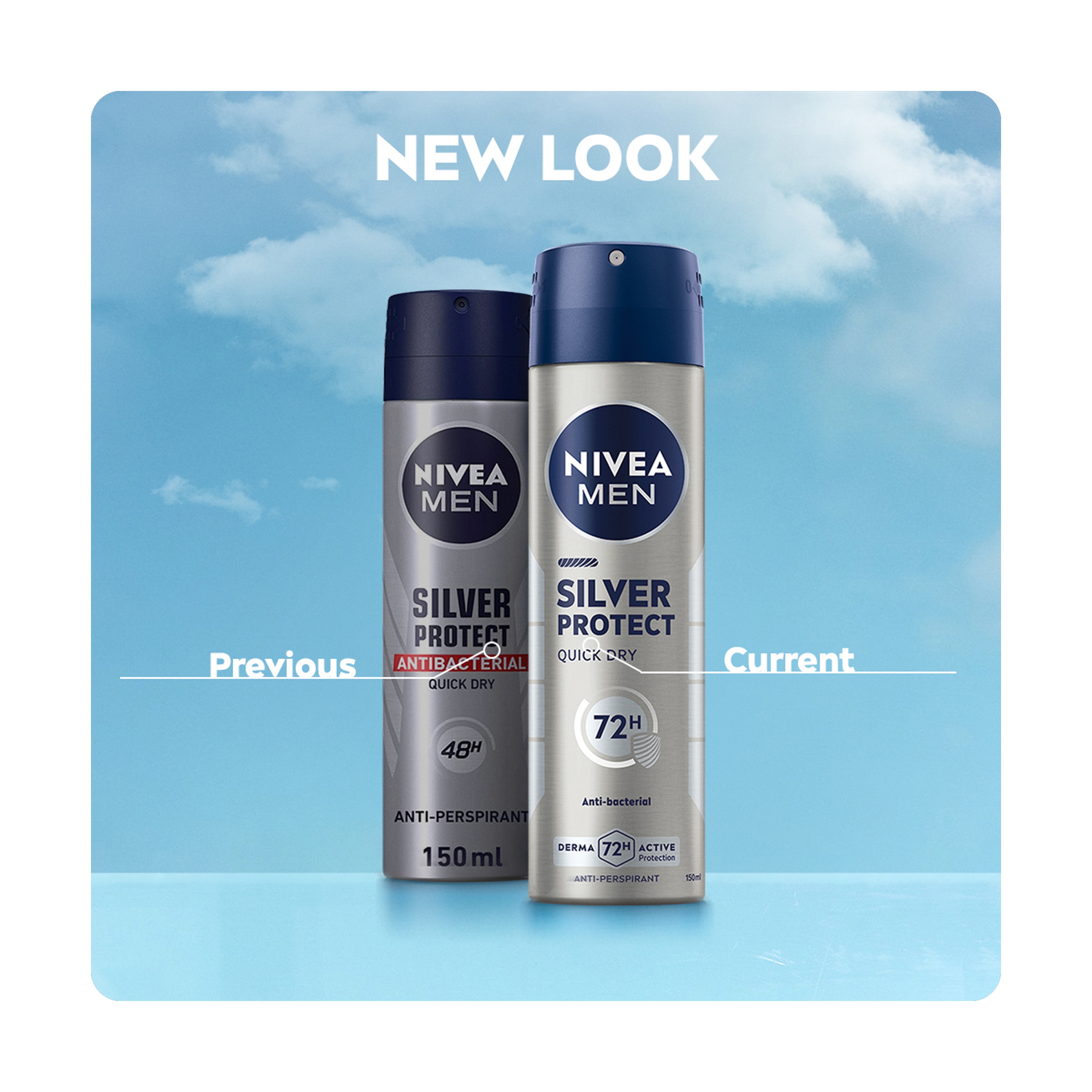 Nivea Silver Protect Deodorant - Antibacterial Protection, 150Ml
