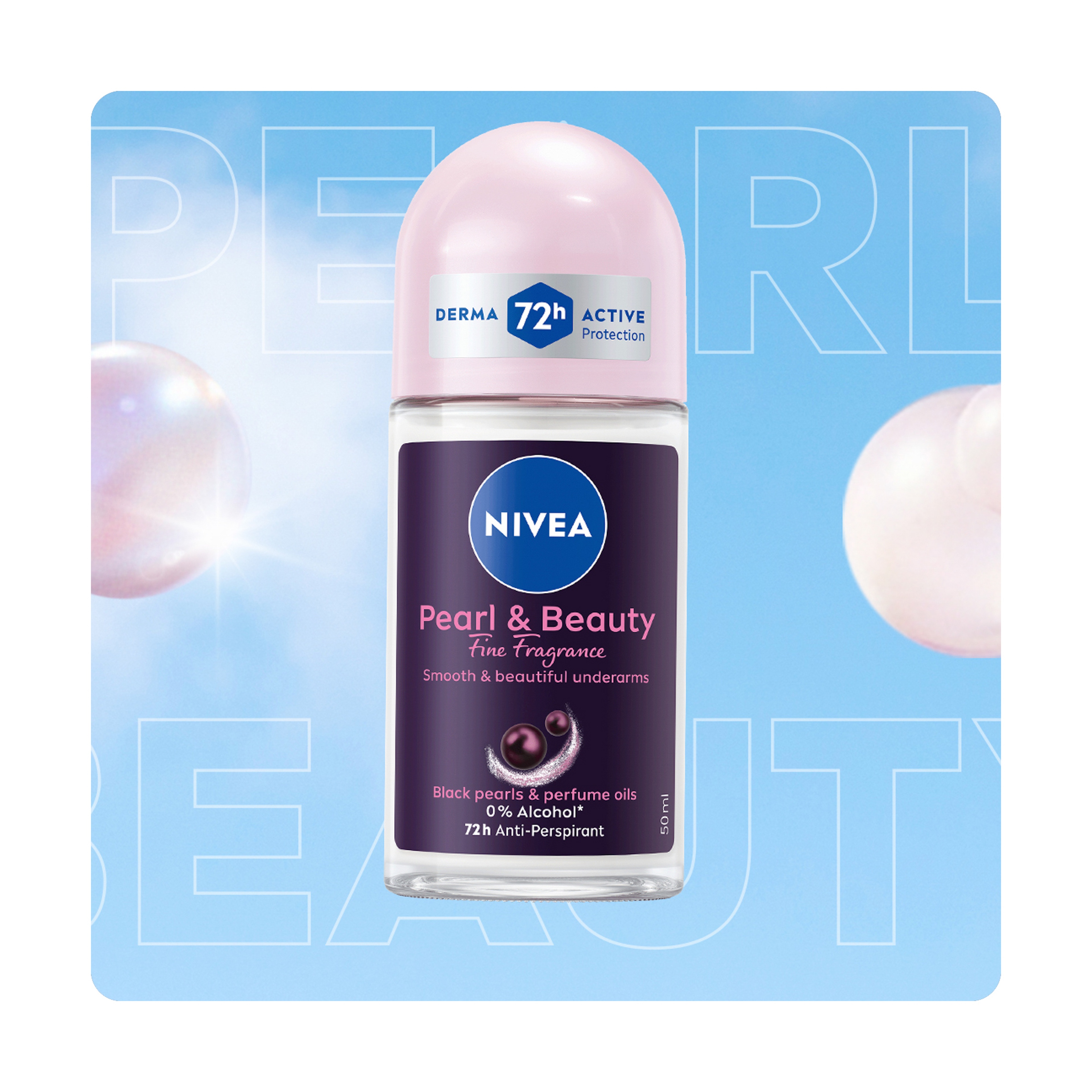 Nivea Women Black Pearl Roll-On Deodorant 50Ml