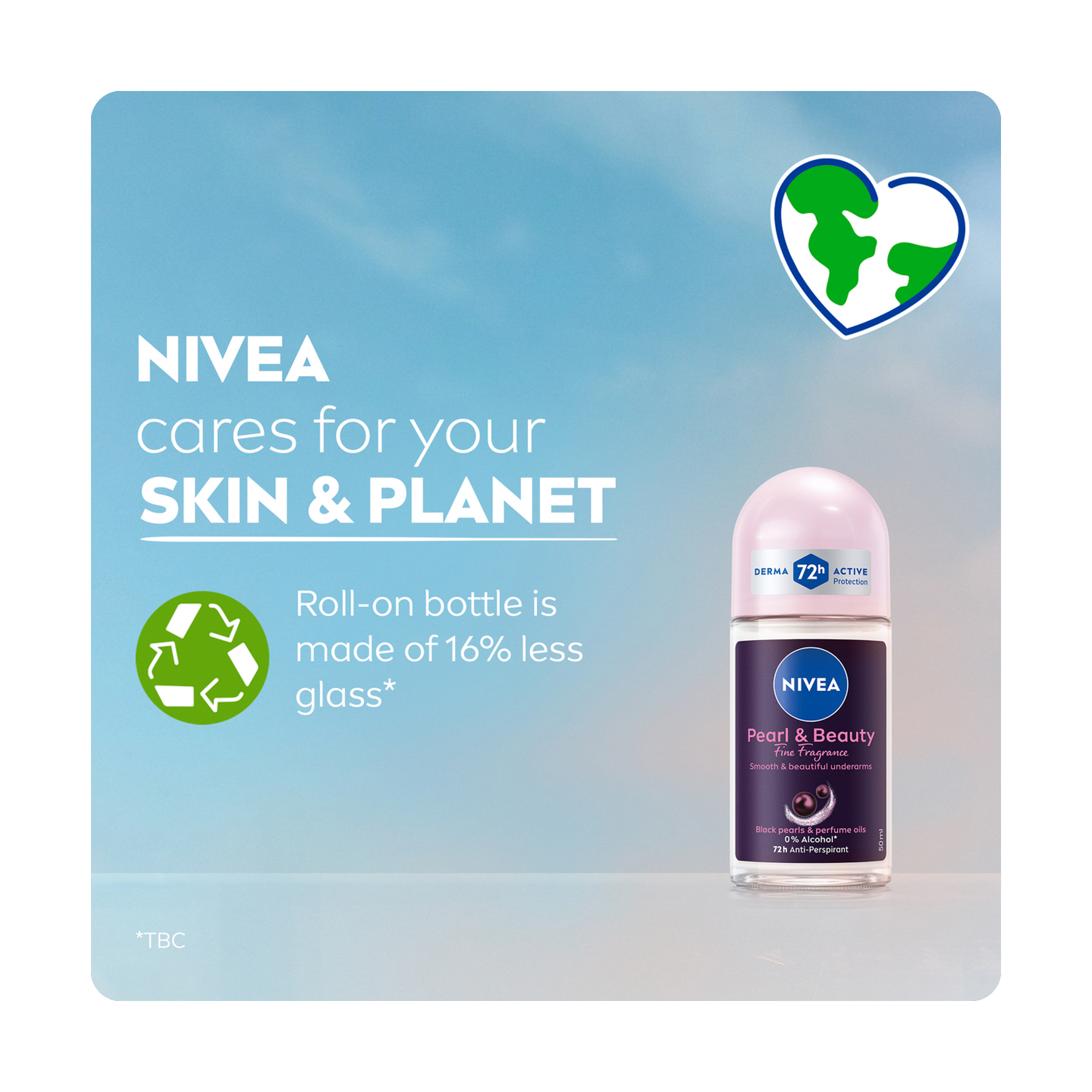 Nivea Women Black Pearl Roll-On Deodorant 50Ml