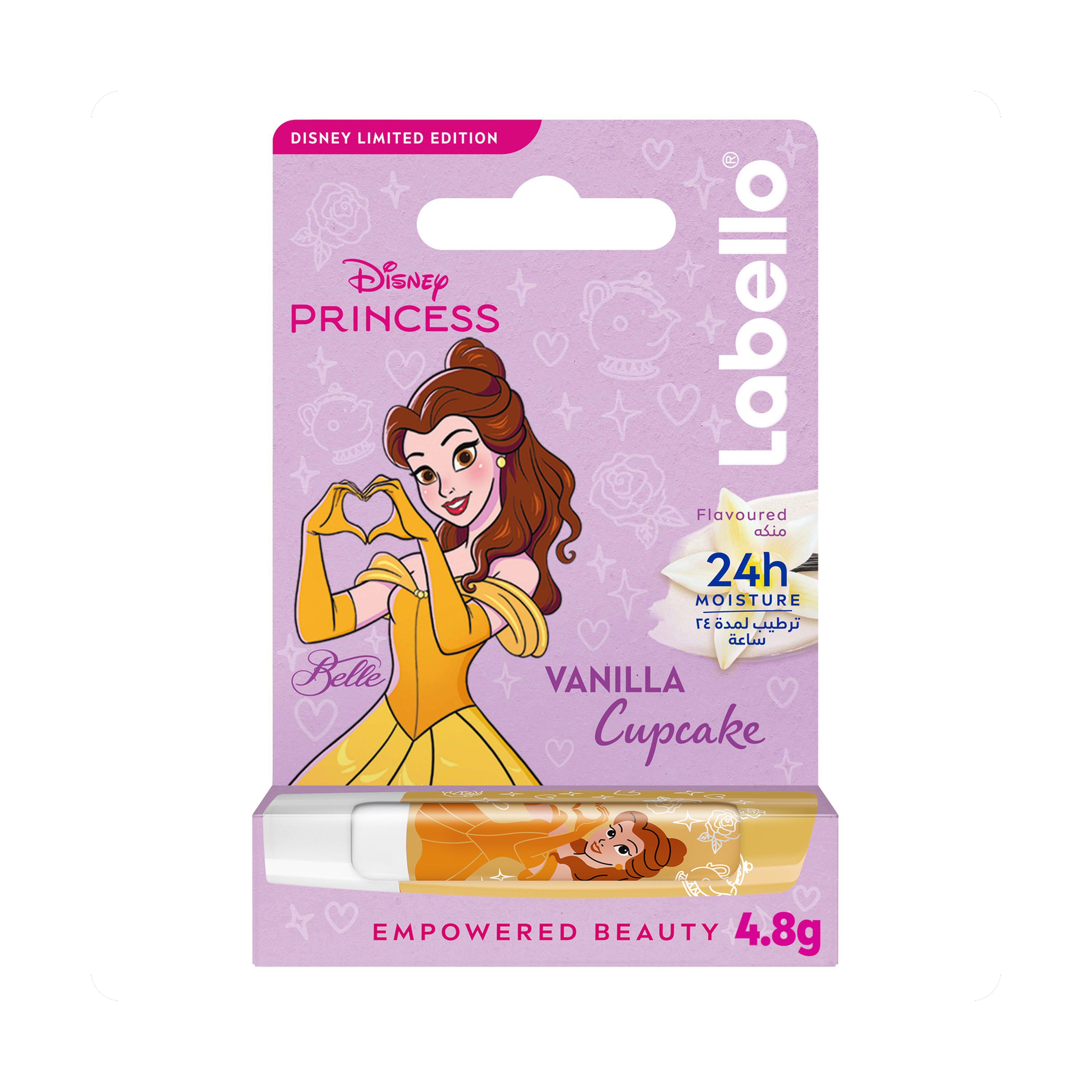 Labello Disney Princess  Belle Vanilla Cupcake  for kids Lip Balm 4.8g
