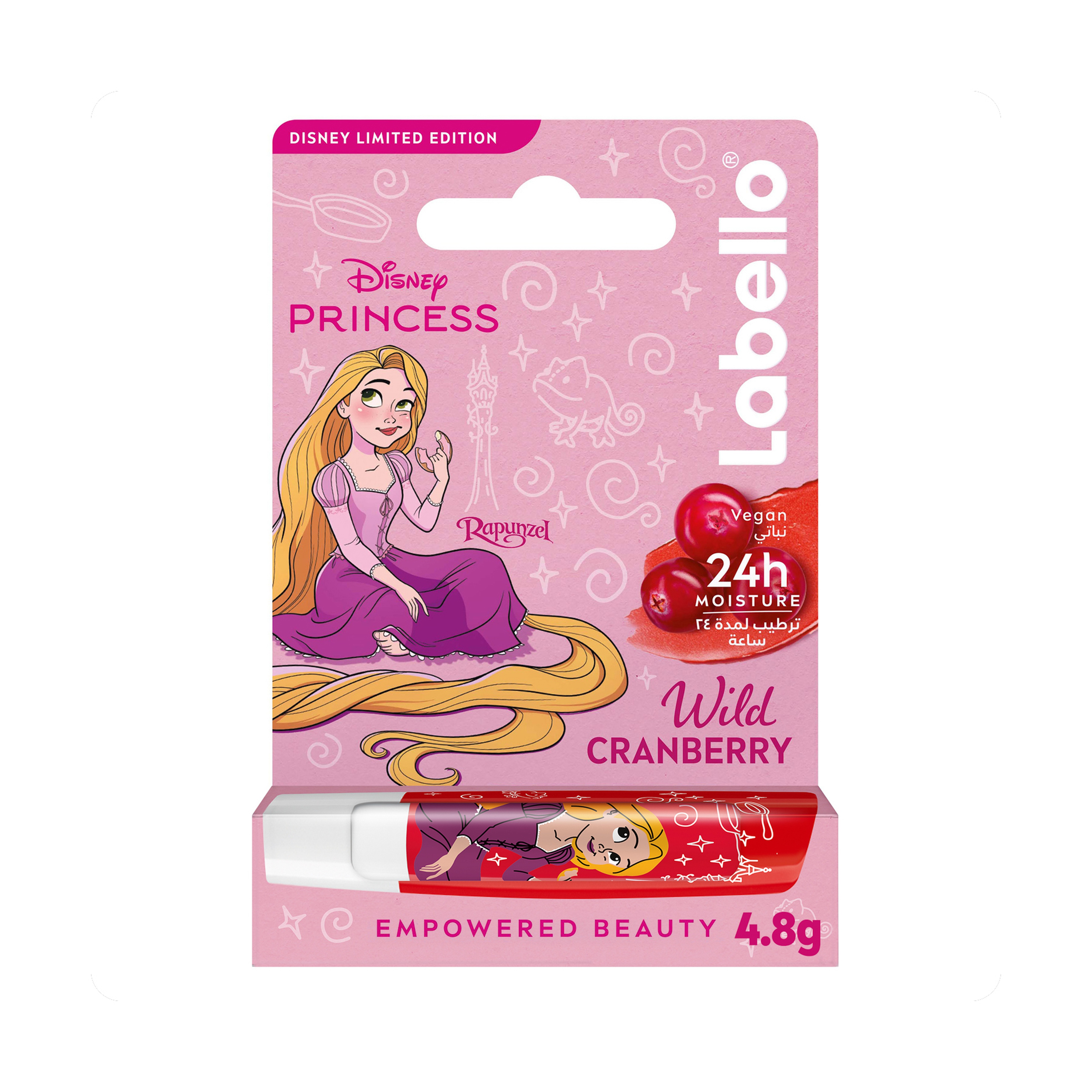Labello Disney Princess Rapunzel wild cranberry  for kidsLip  Balm 4.8g