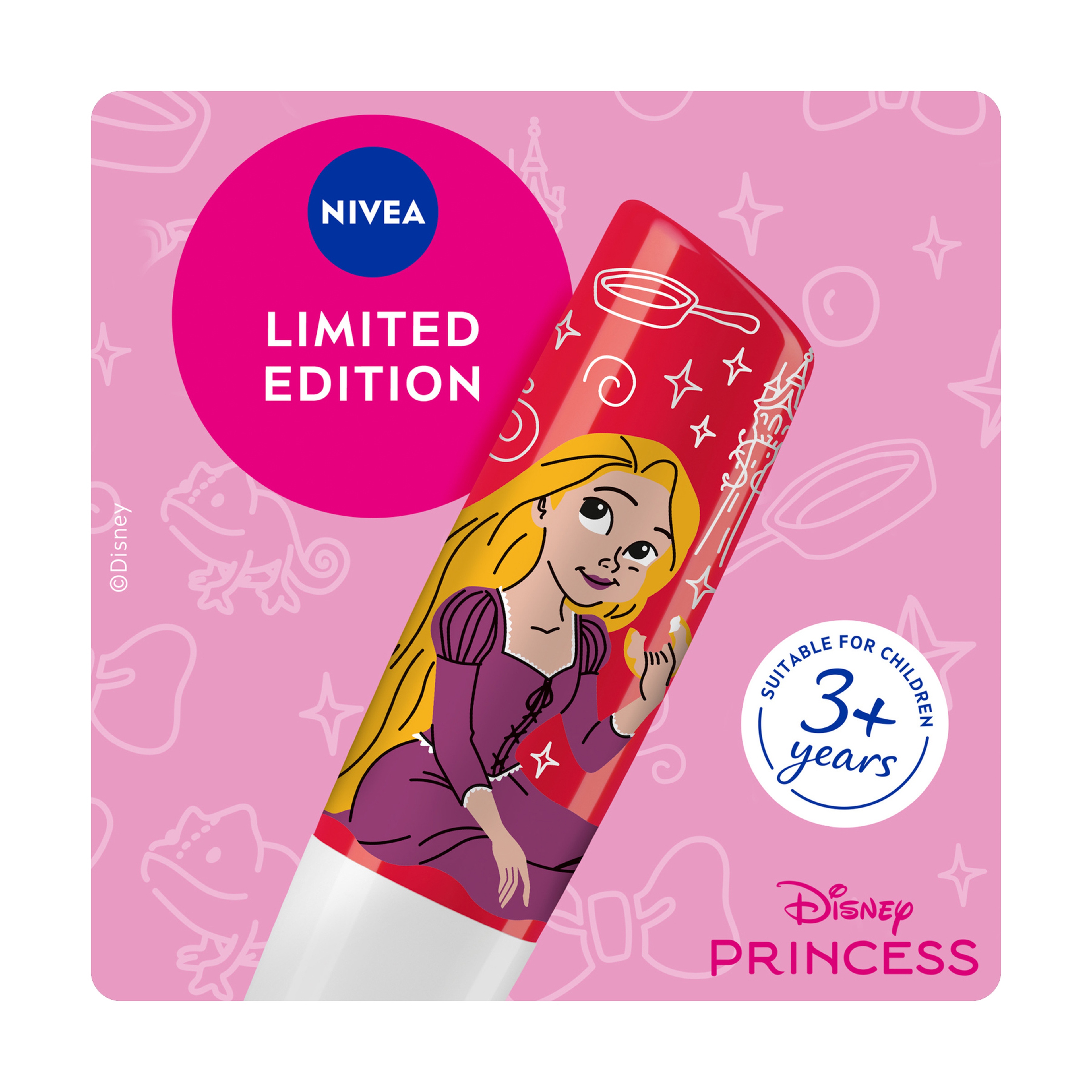 Labello Disney Princess Rapunzel wild cranberry  for kidsLip  Balm 4.8g