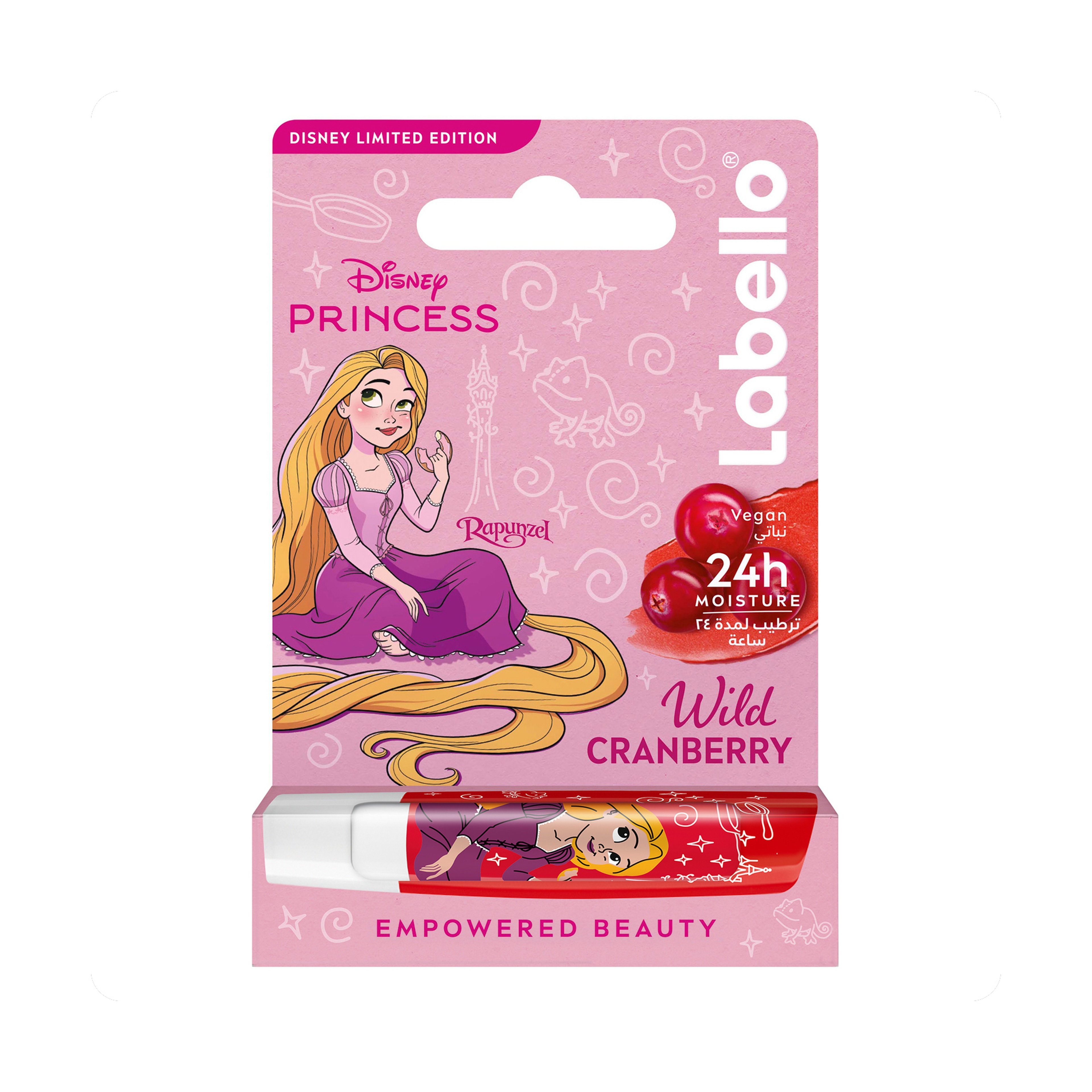 Labello Disney Princess Rapunzel wild cranberry  for kidsLip  Balm 4.8g
