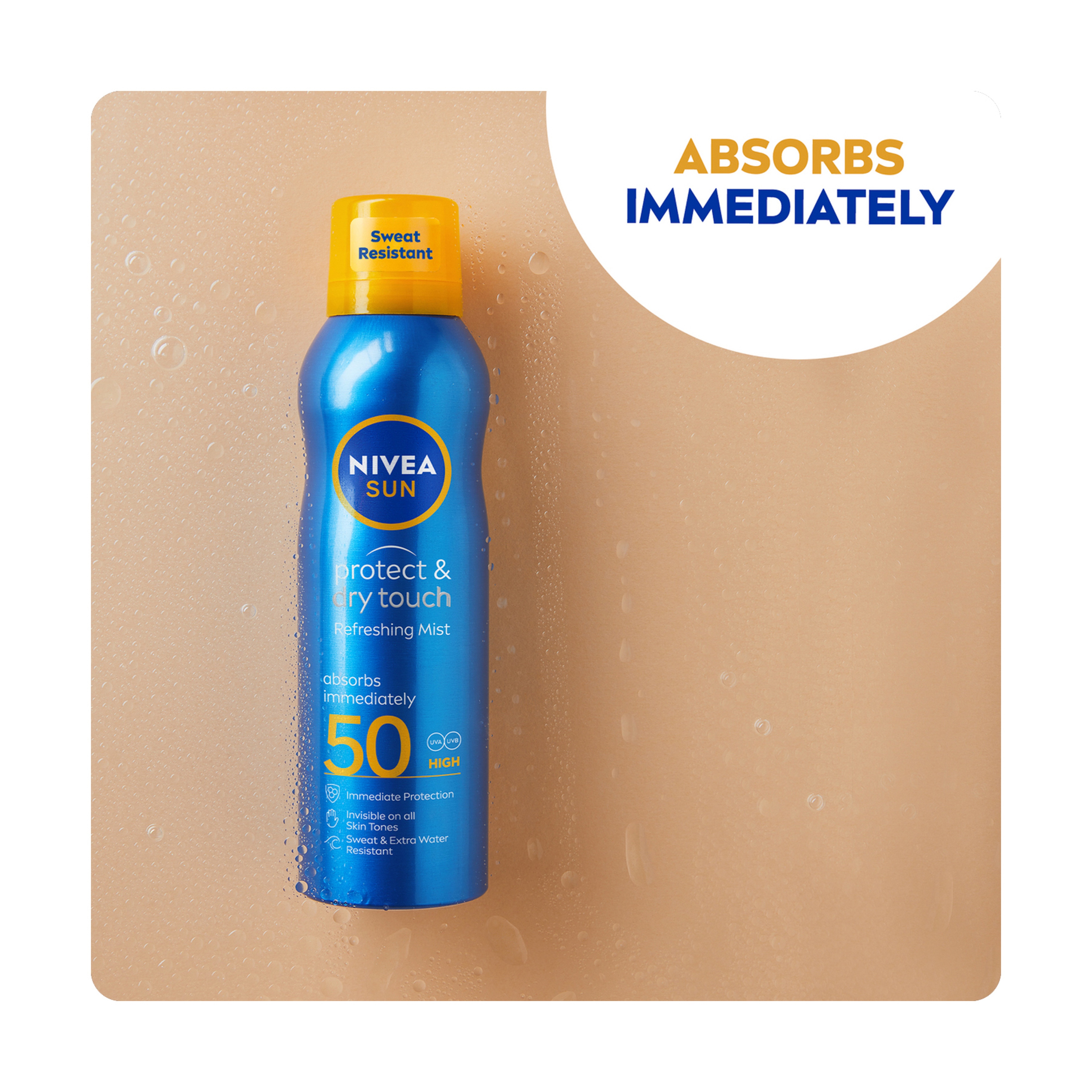 NIVEA Sun Protect & Dry Touch Sport FP50  Cream Spray 200 ml