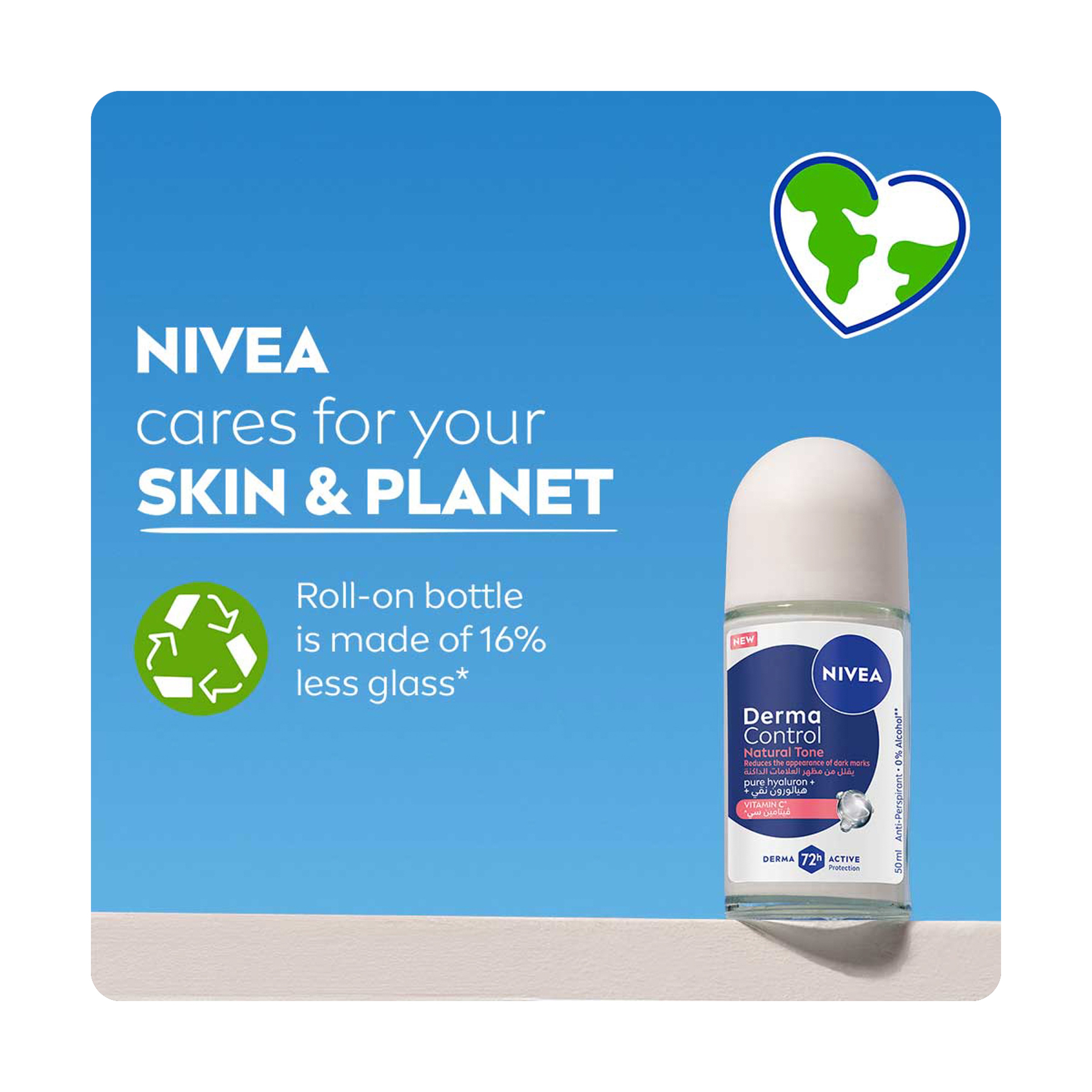 Nivea Deo Roll Derma Control Natural Tone 50 ml