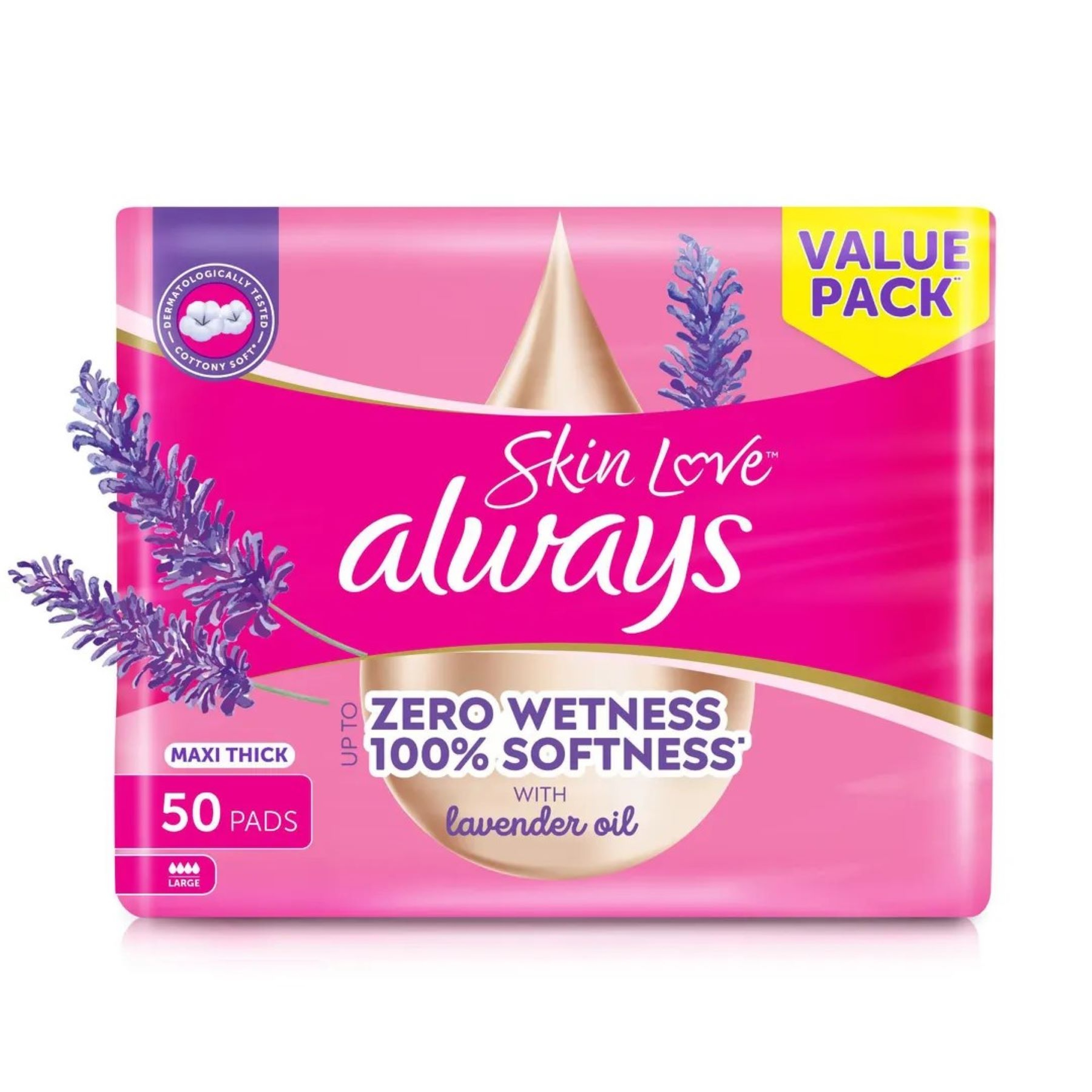 Always Breathable Soft Maxi Thick Large Sanitary Pads With Wings 50 Pads