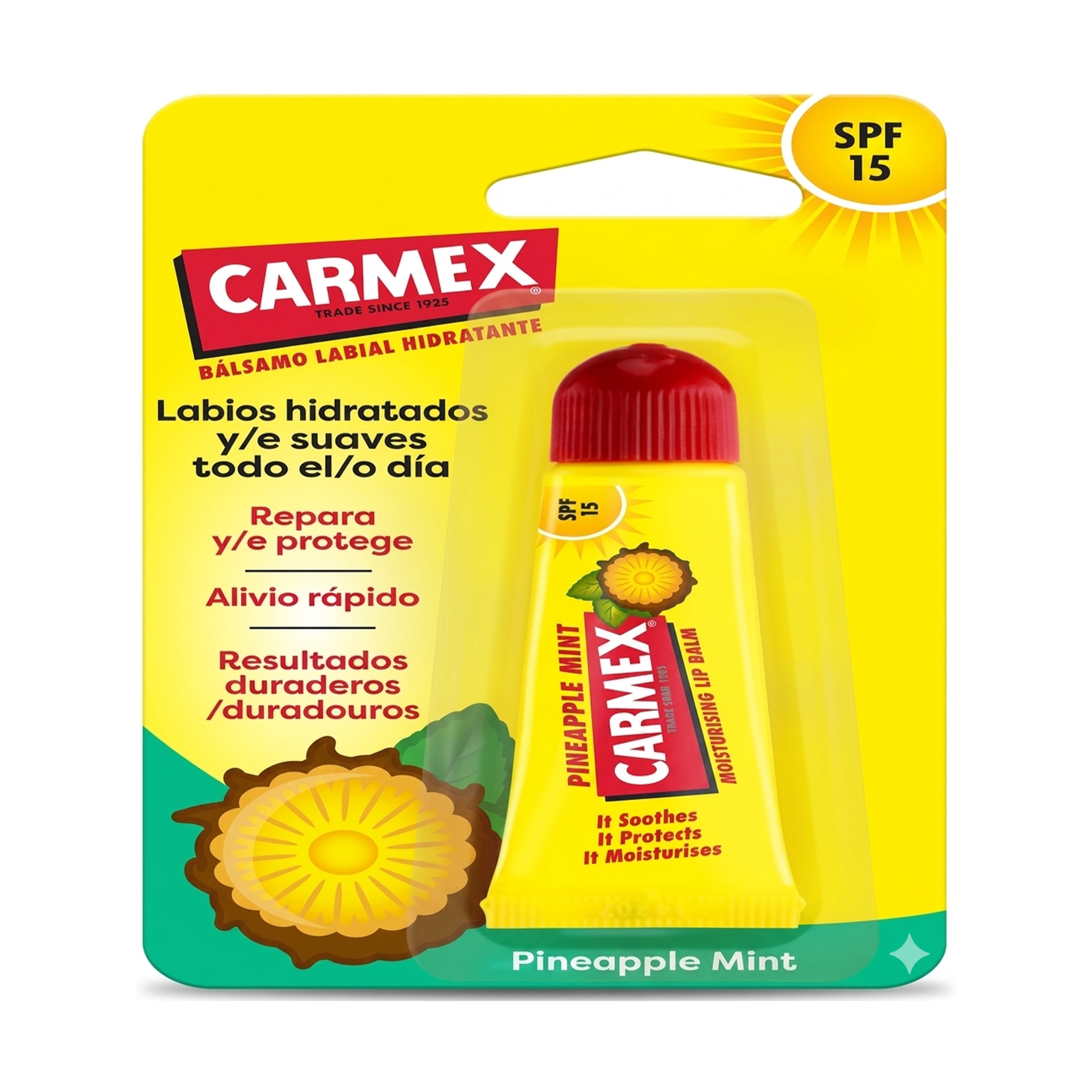 Carmex Pineapple & Mint Lip Balm Tube 10Gm
