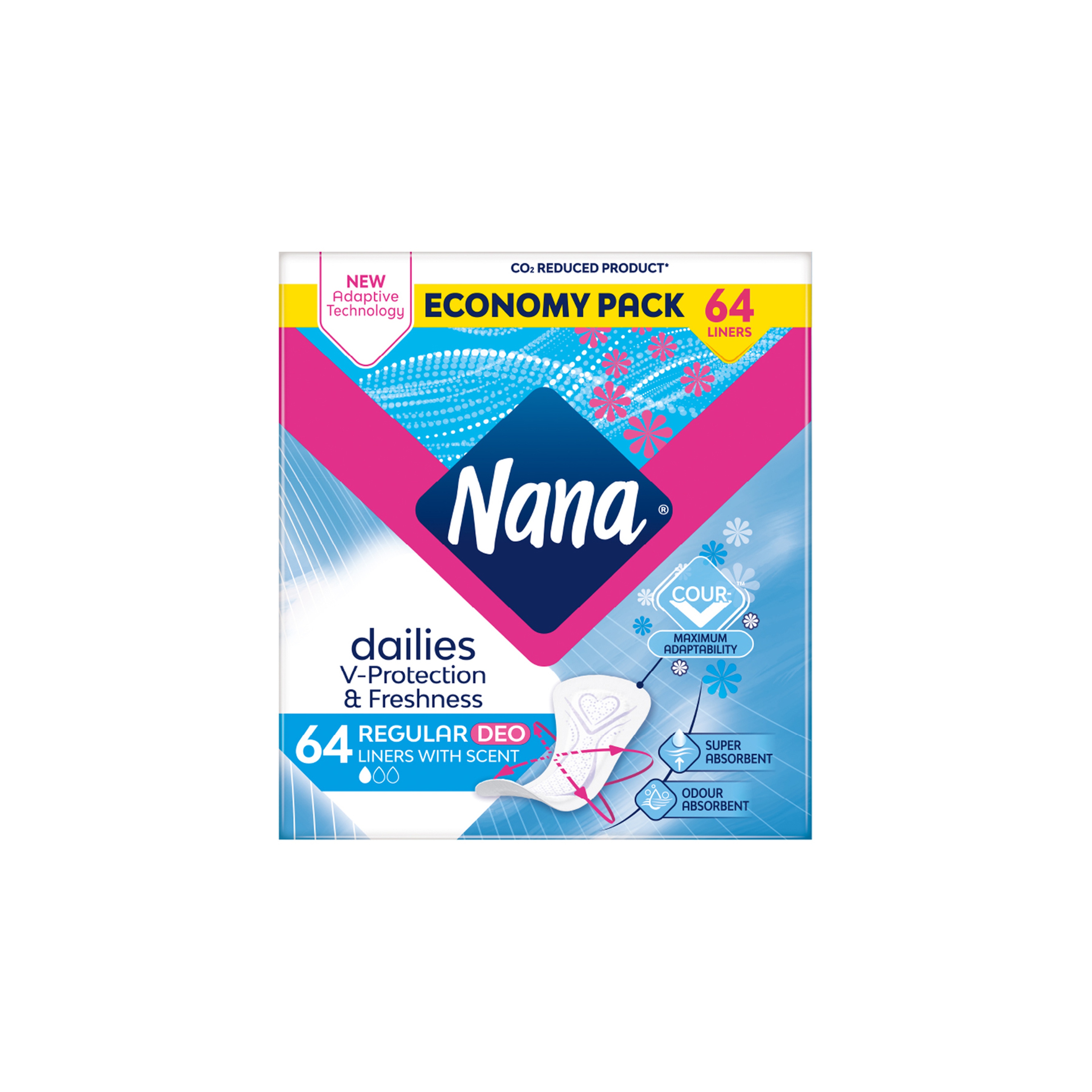 Nana Panty Liners Normal 4X64P Scent