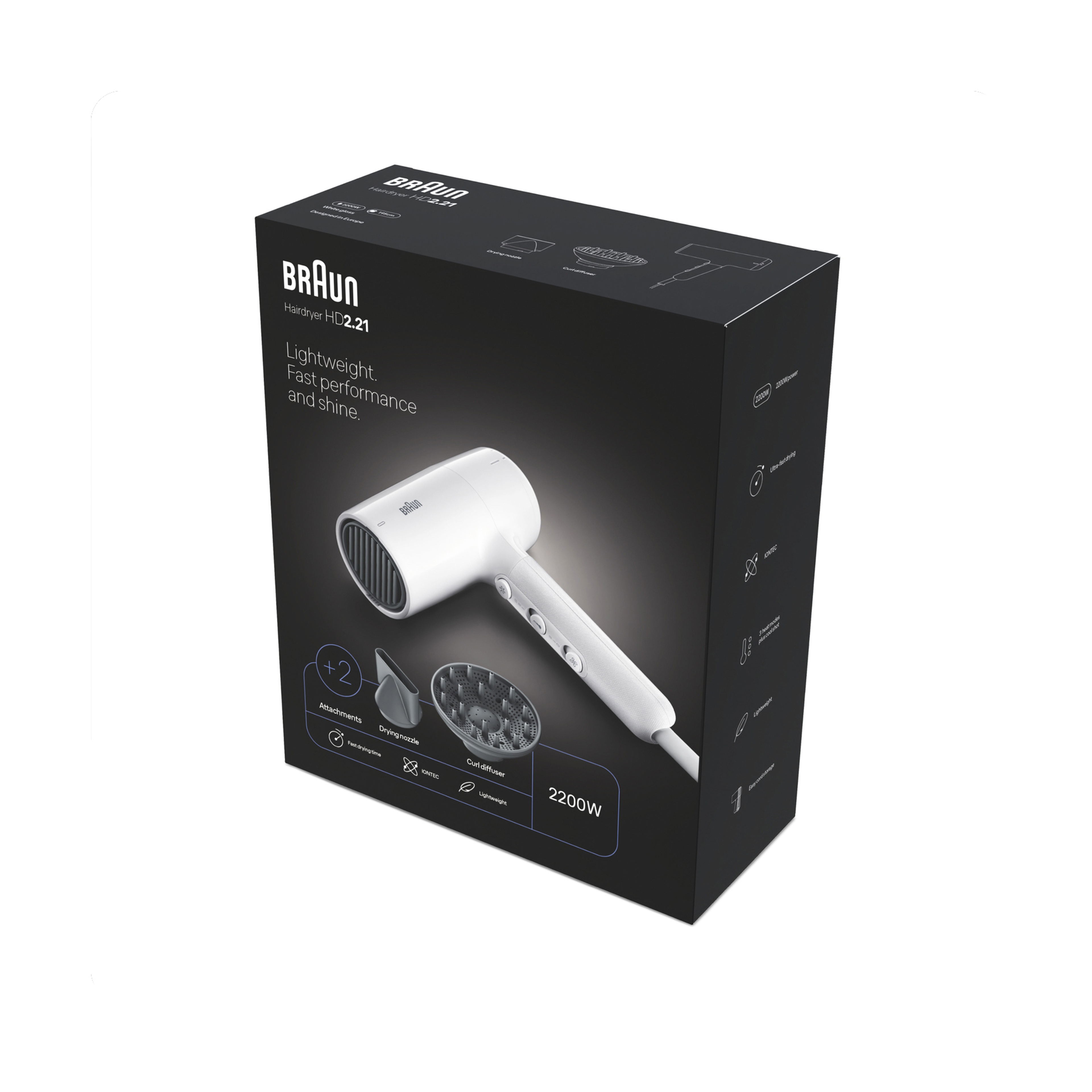 Braun Hair Dryer Ionic White HD226