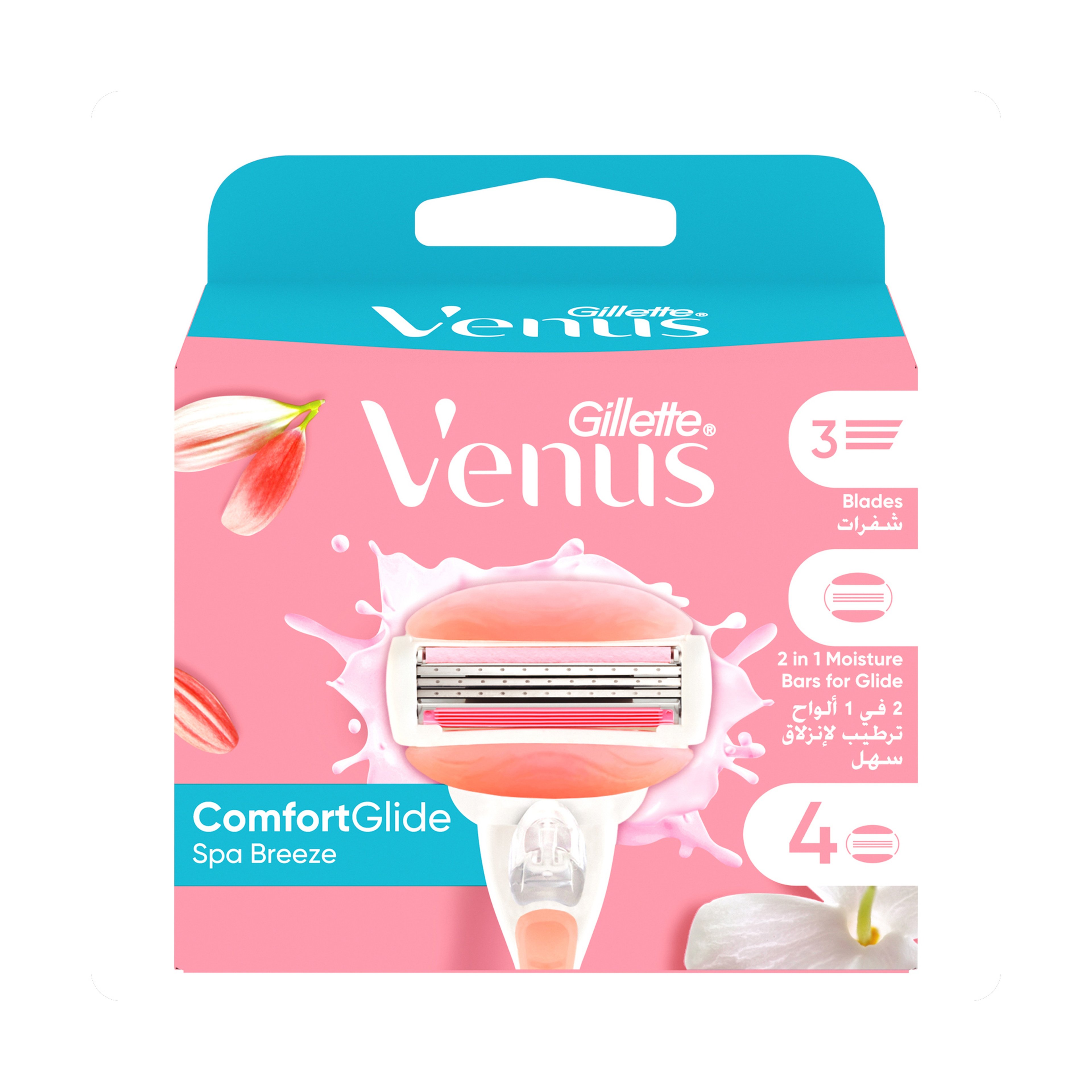 Gillette Venus Spa Breeze Women'S Razor Blade Refills 4Pcs