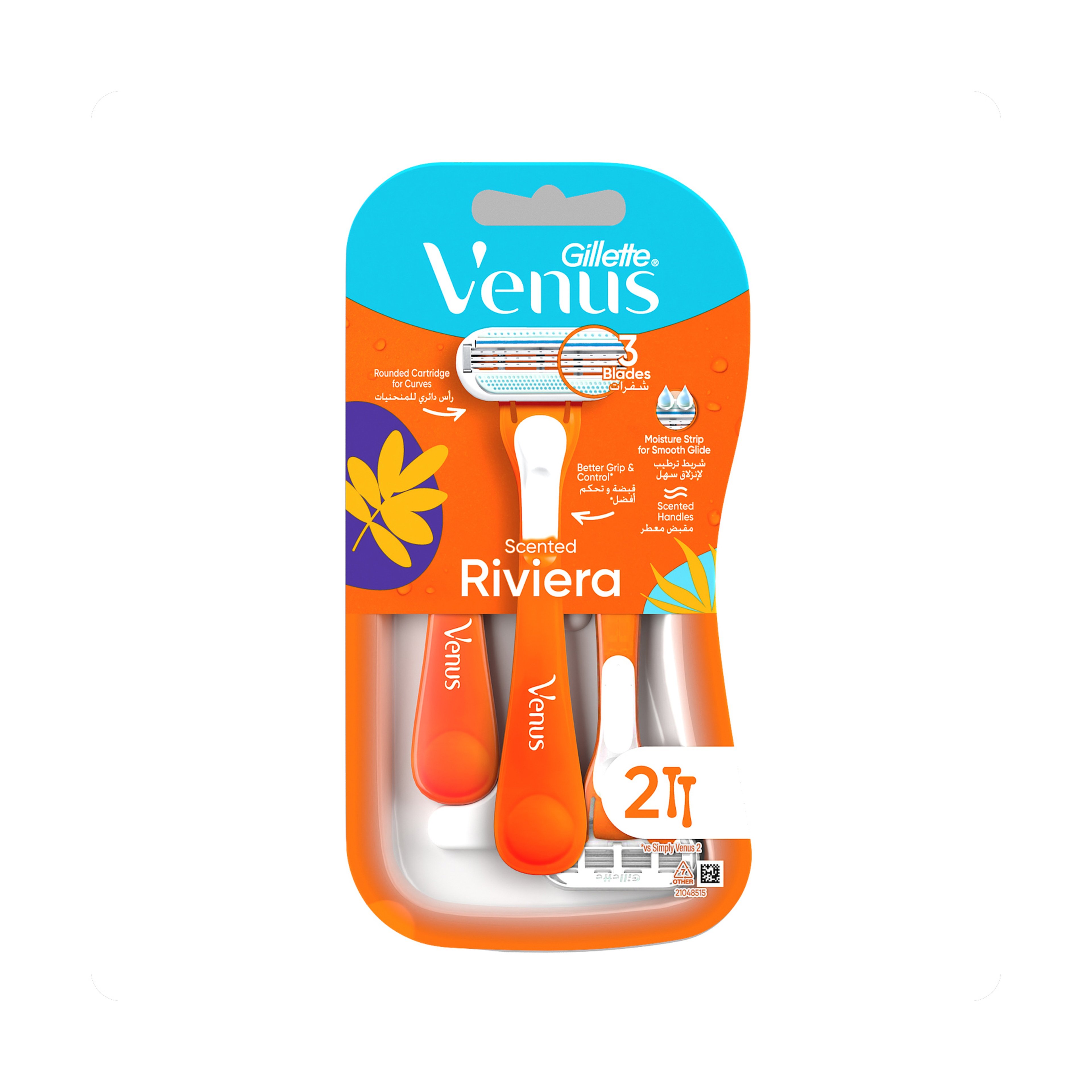 Gillette Venus Comfortglide Riviera Women'S Razor - 2 Pieces
