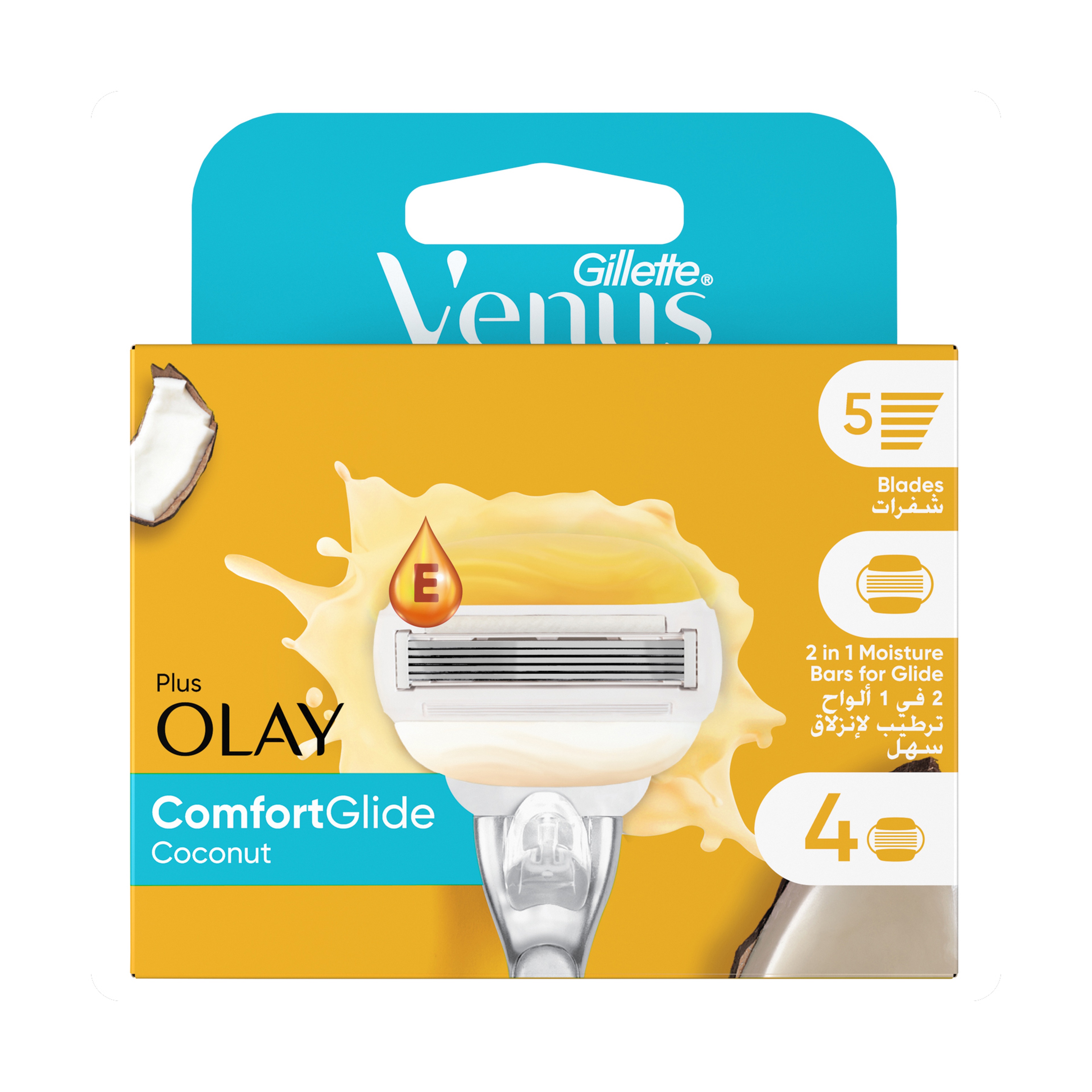 Venus And Olay Womens Razor Refill Cartridges 4 Count