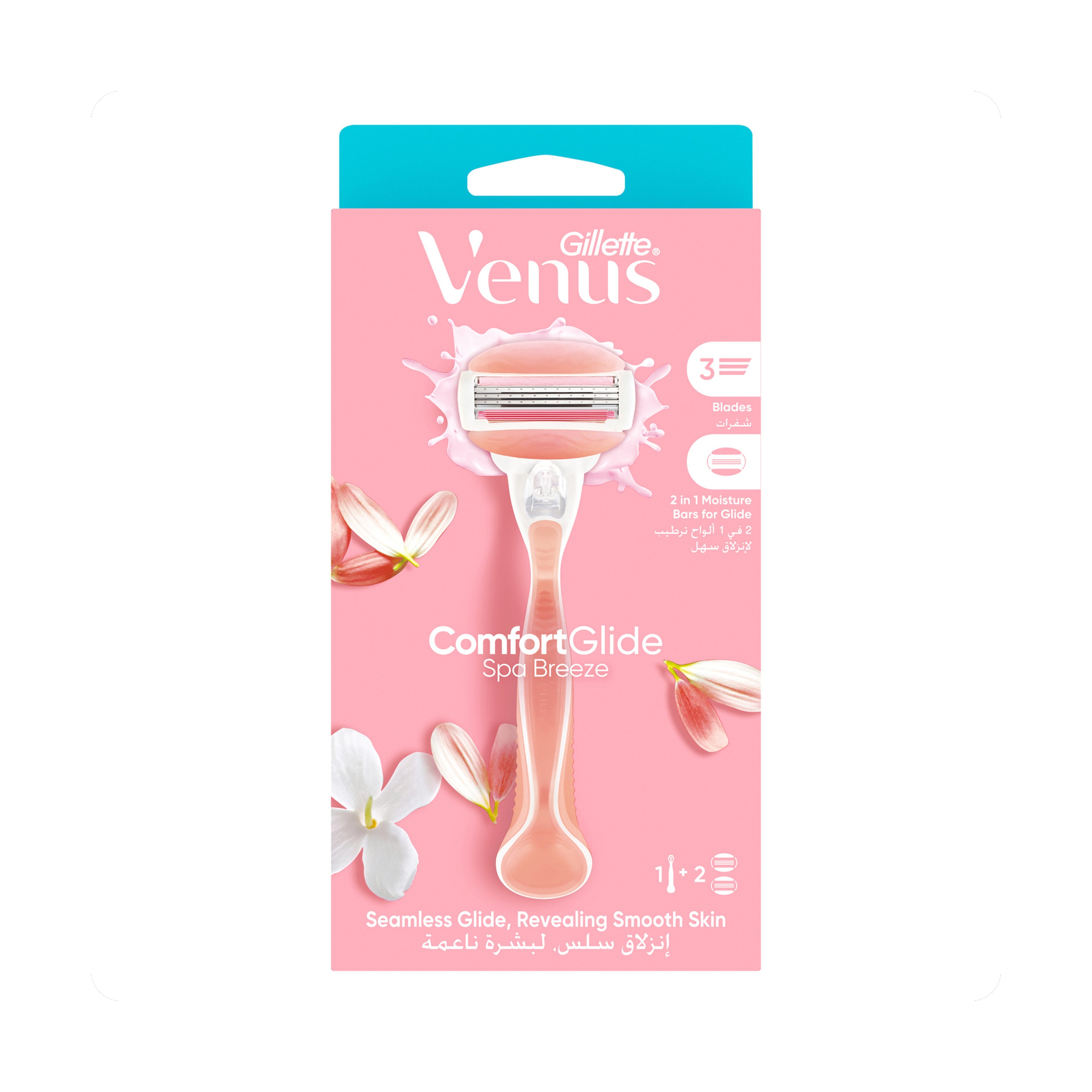 Venus Comfortglide Spa Breeze Razor - 2 Extra Refills By Gillette
